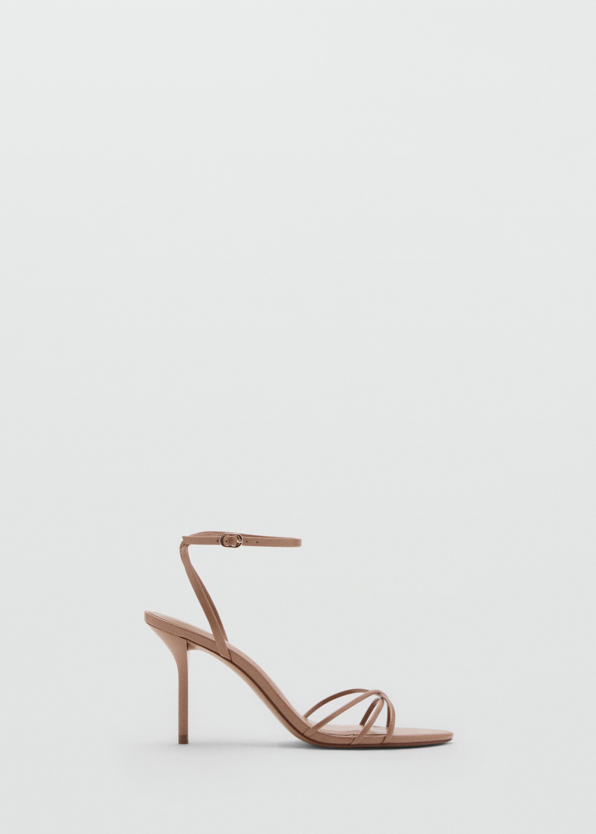 Heeled sandal with crossed straps - Article without model, Nude. Ref: 17041139-00.
