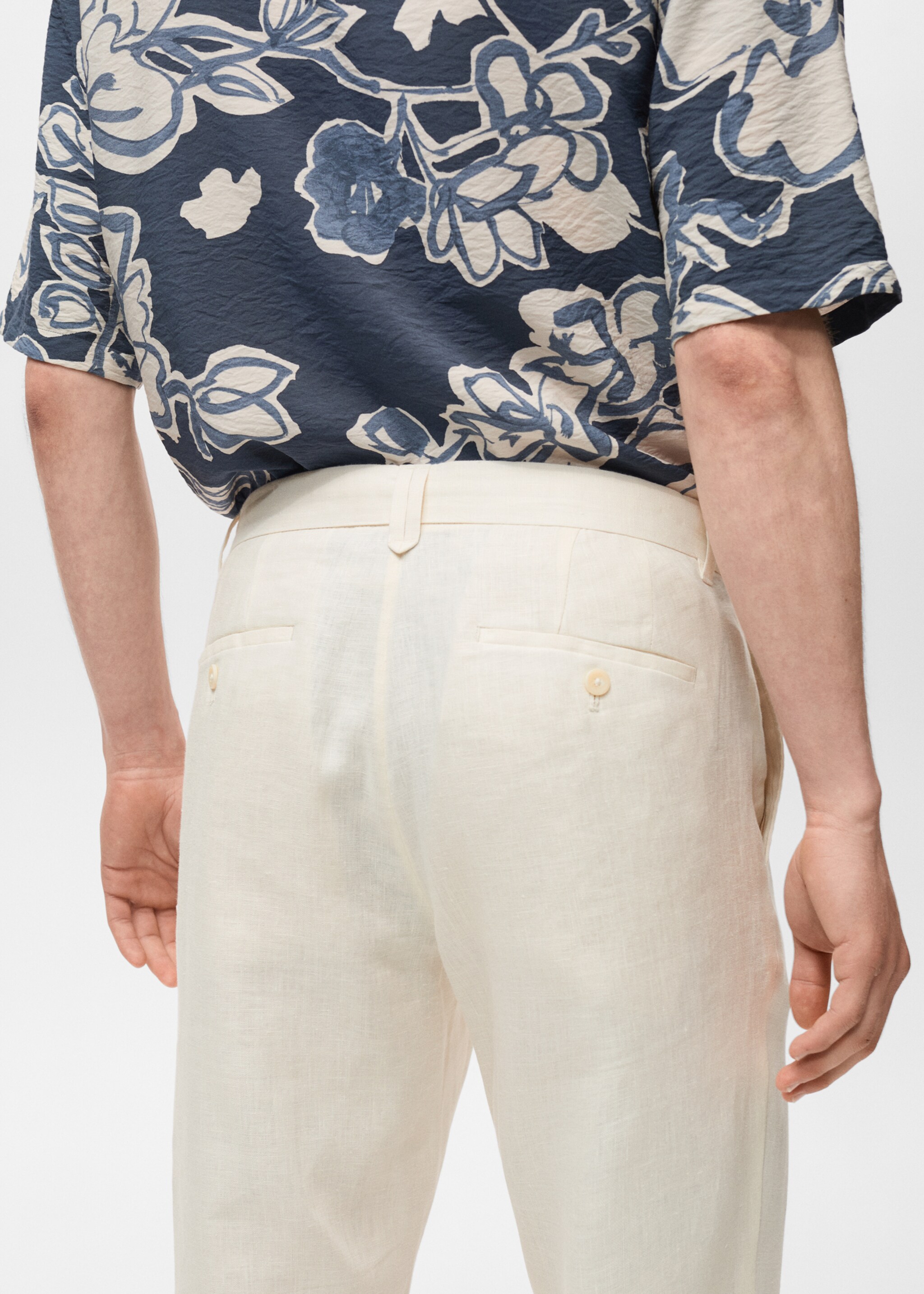 Pantalón 100% lino slim fit - Detalle del artículo 6