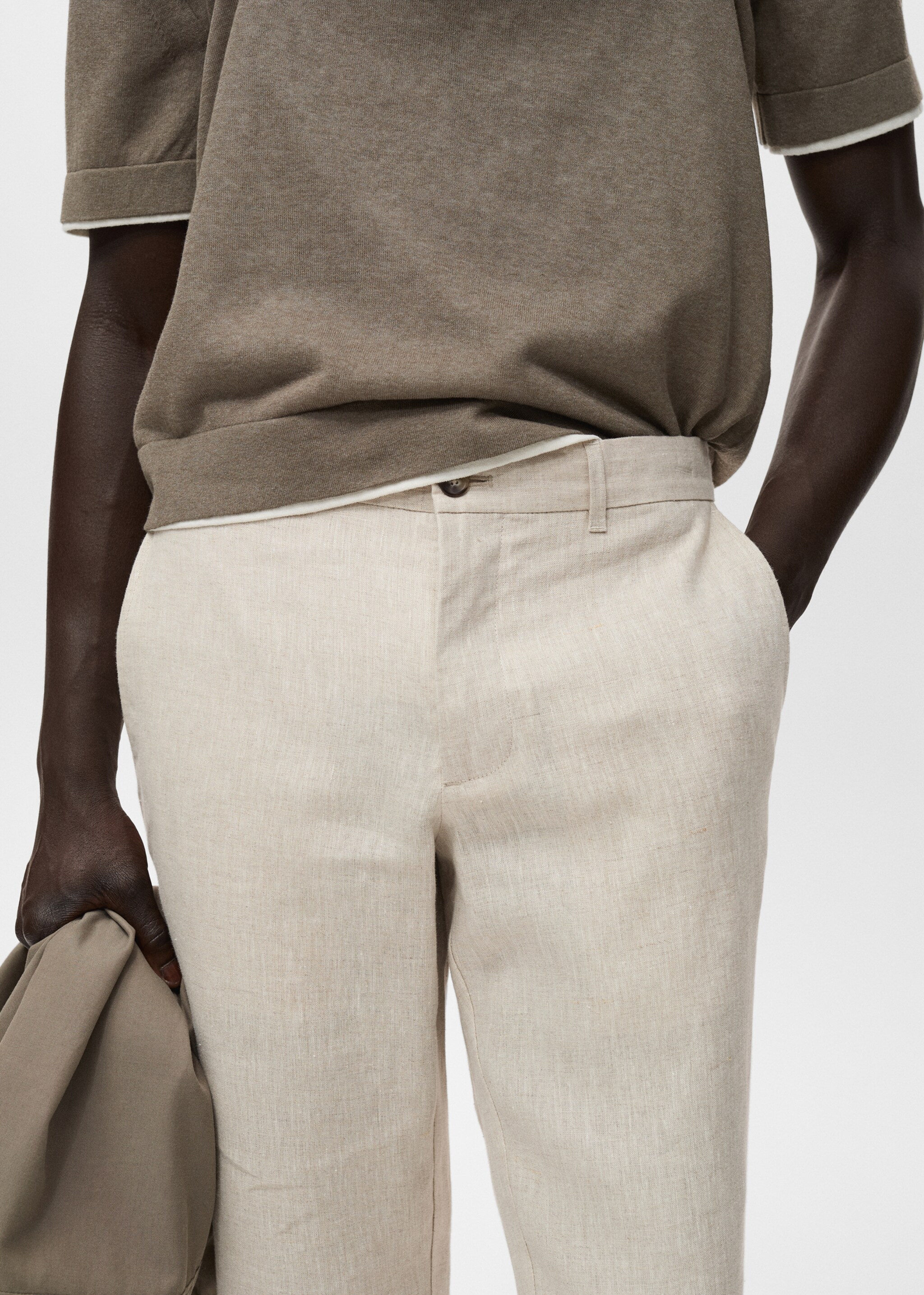 Pantalón 100% lino slim fit - Detalle del artículo 1