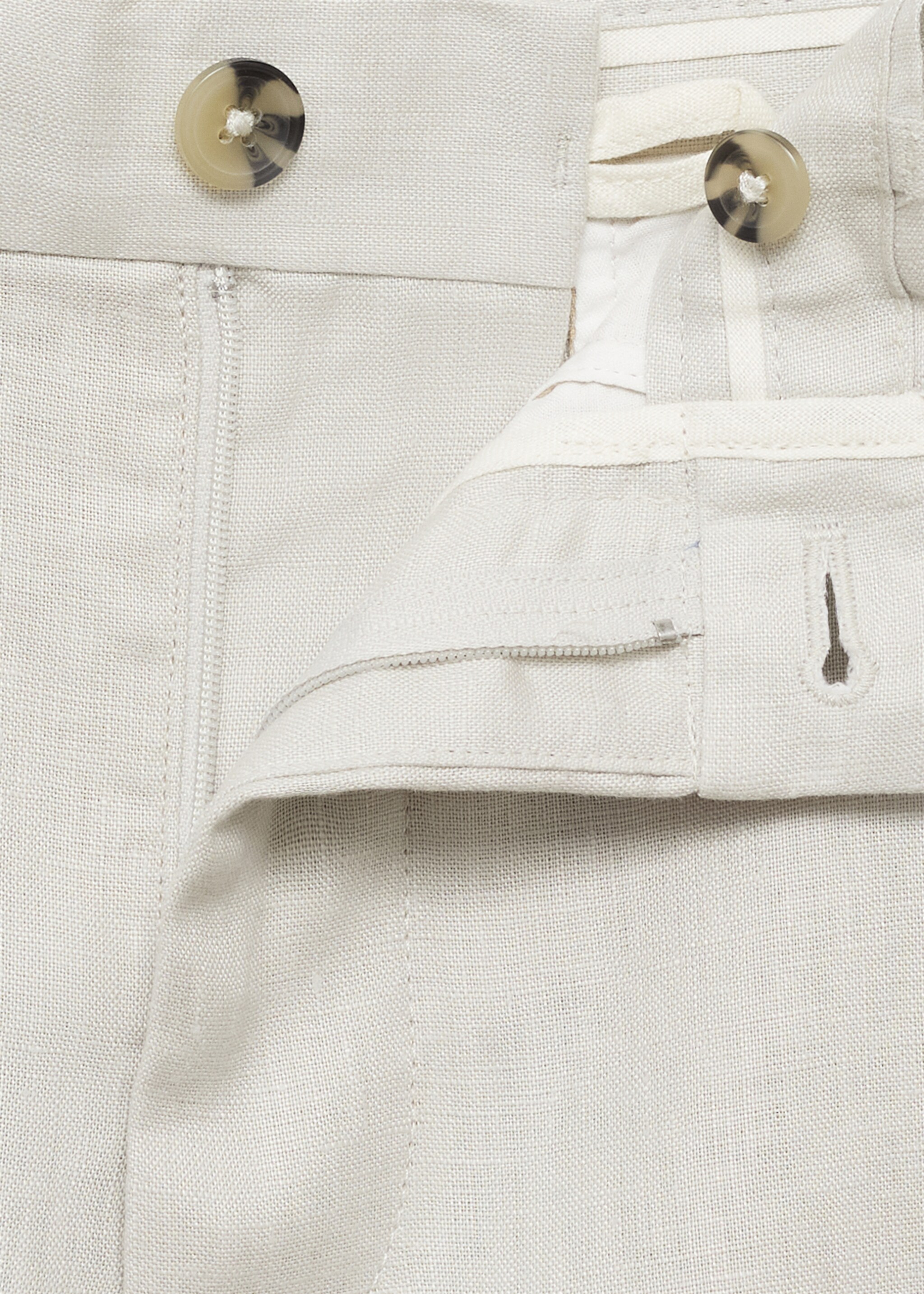 Pantalón 100% lino slim fit - Detalle del artículo 0