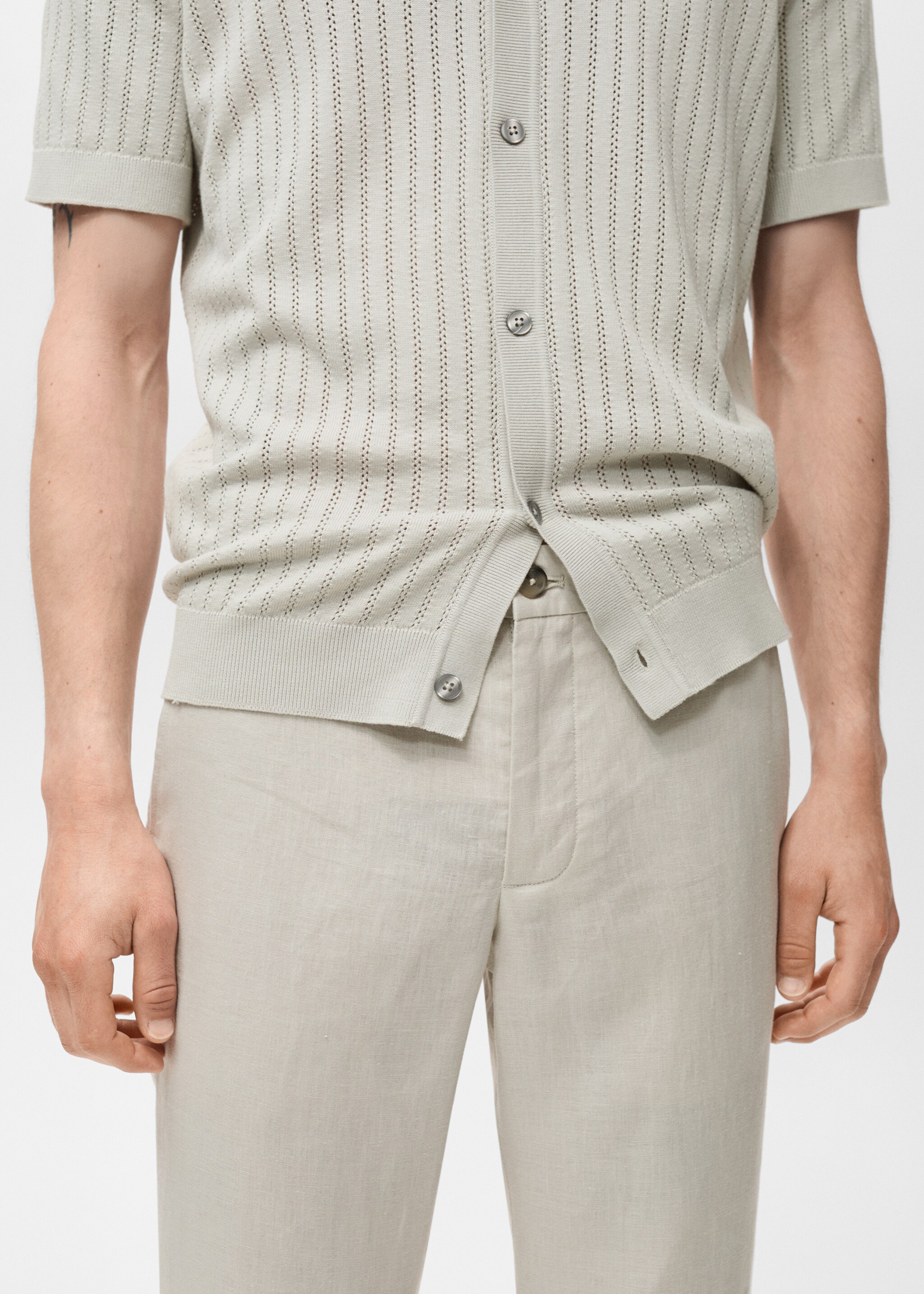 Pantalón 100% lino slim fit - Detalle del artículo 1