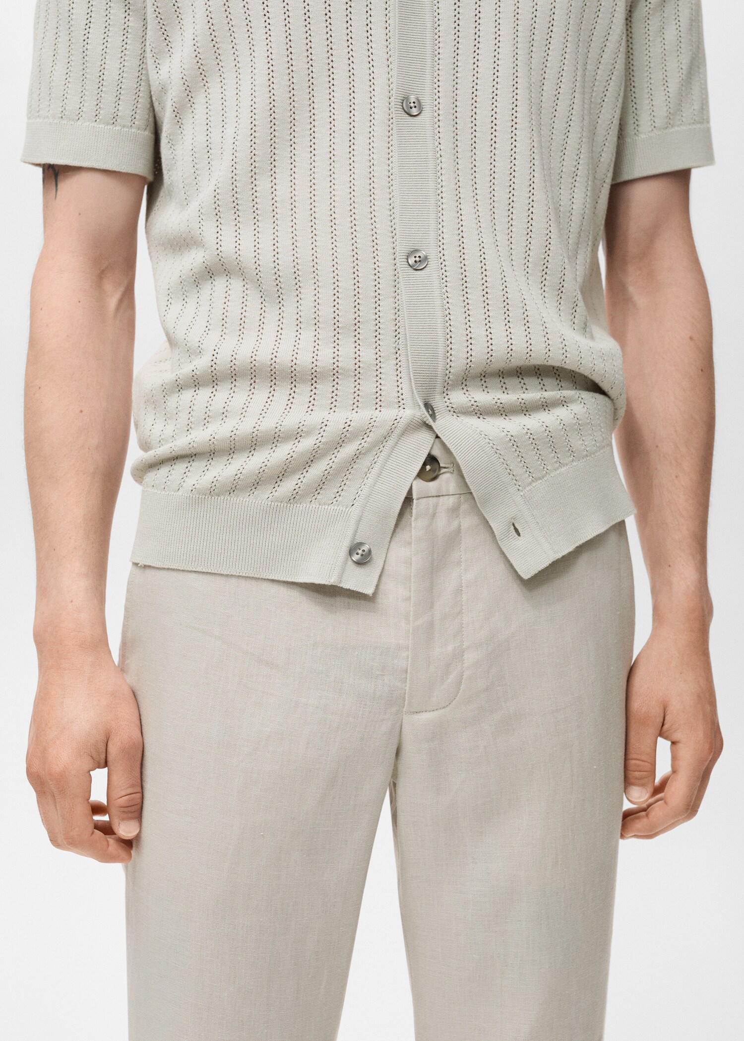 Pantalón 100% lino slim fit - Detalle del artículo 1