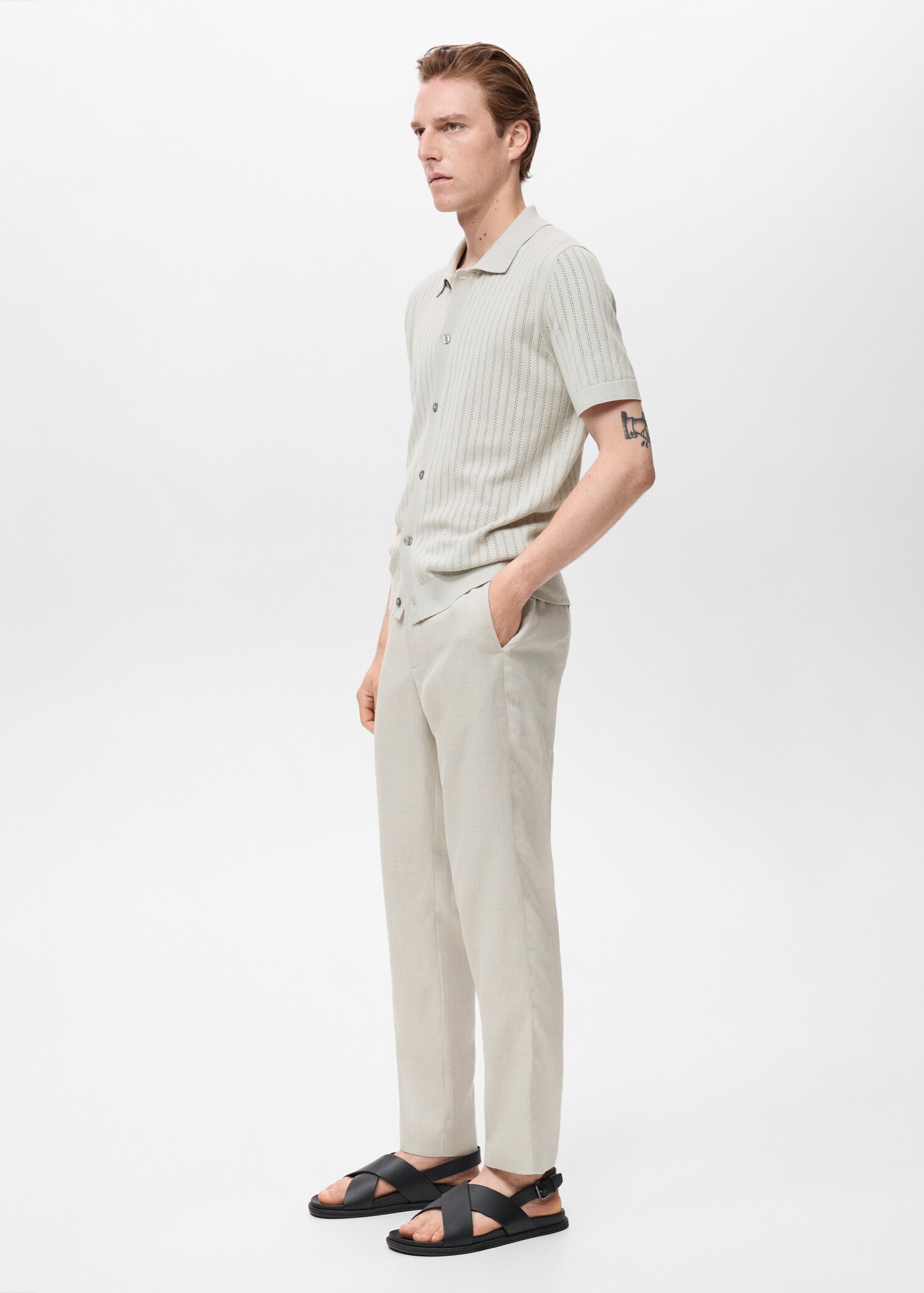 Pantalón 100% lino slim fit - Detalle del artículo 2
