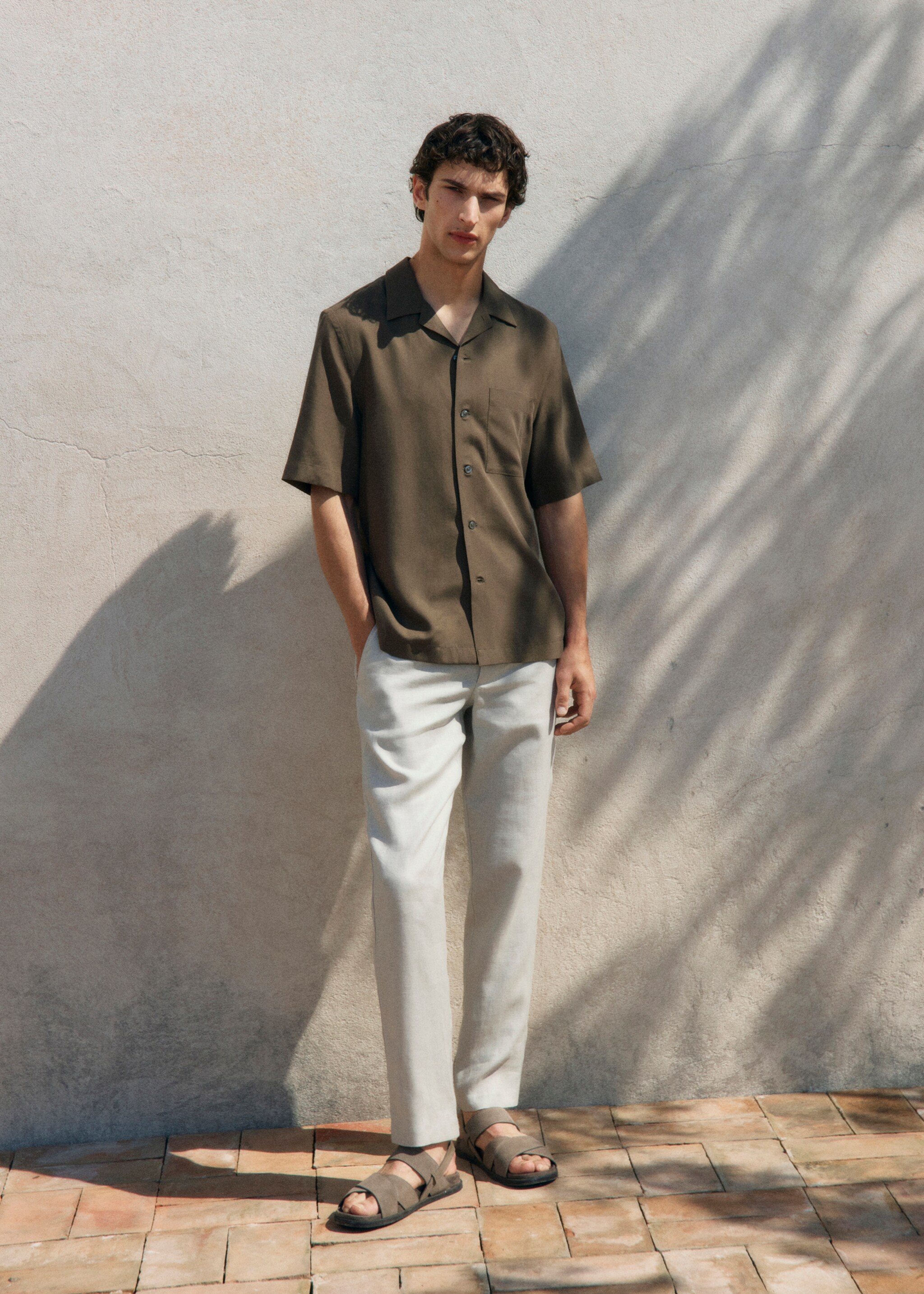 Pantalón 100% lino slim fit - Detalle del artículo 5