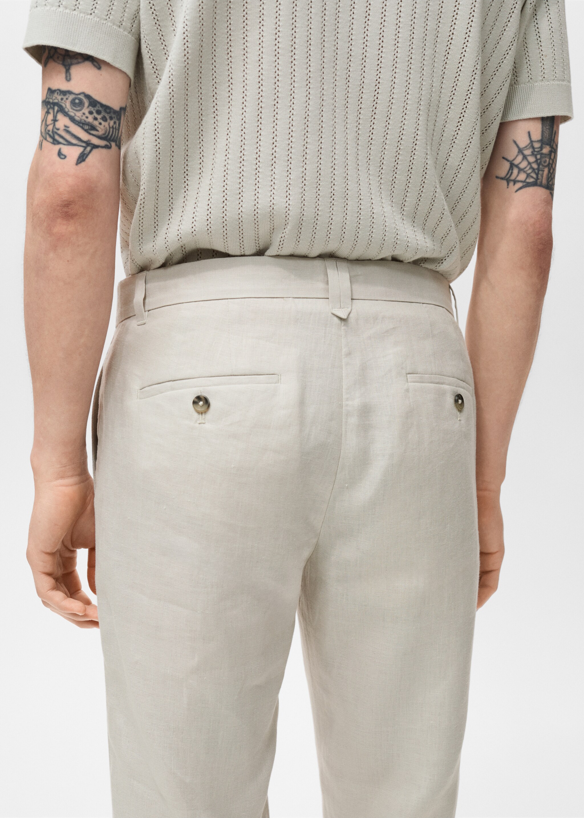 Pantalón 100% lino slim fit - Detalle del artículo 6