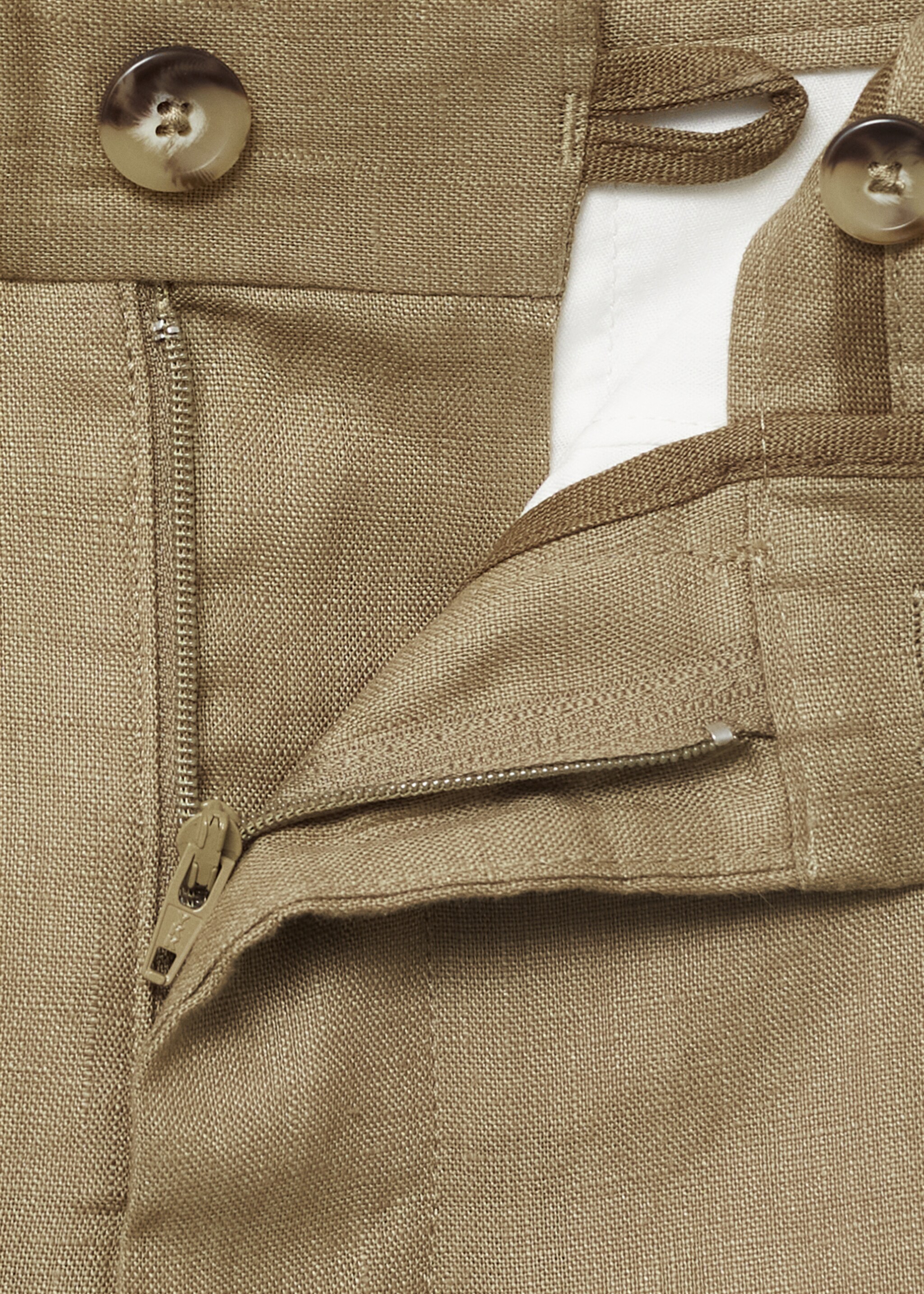 Pantalón 100% lino slim fit - Detalle del artículo 0