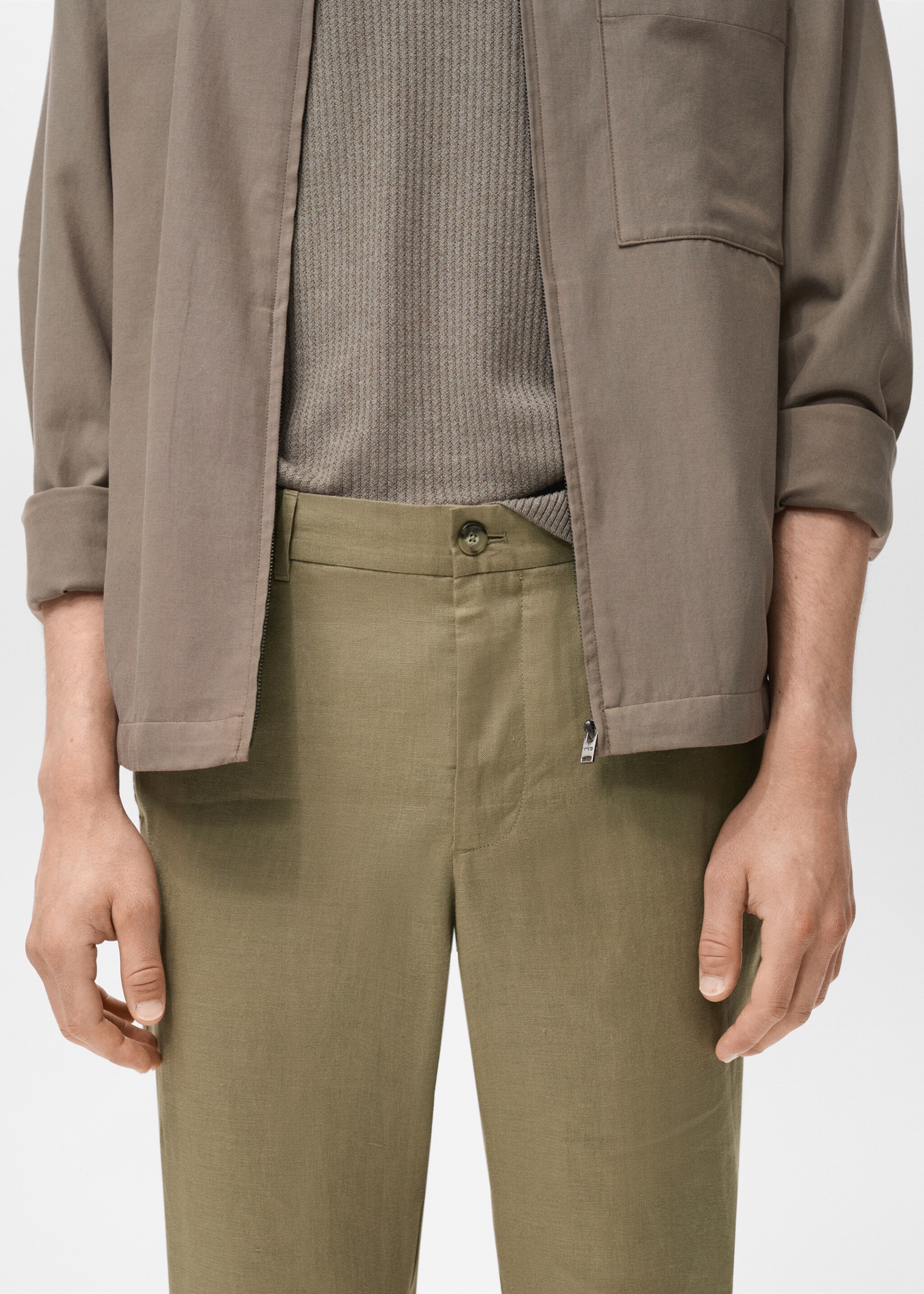 Pantalón 100% lino slim fit - Detalle del artículo 1