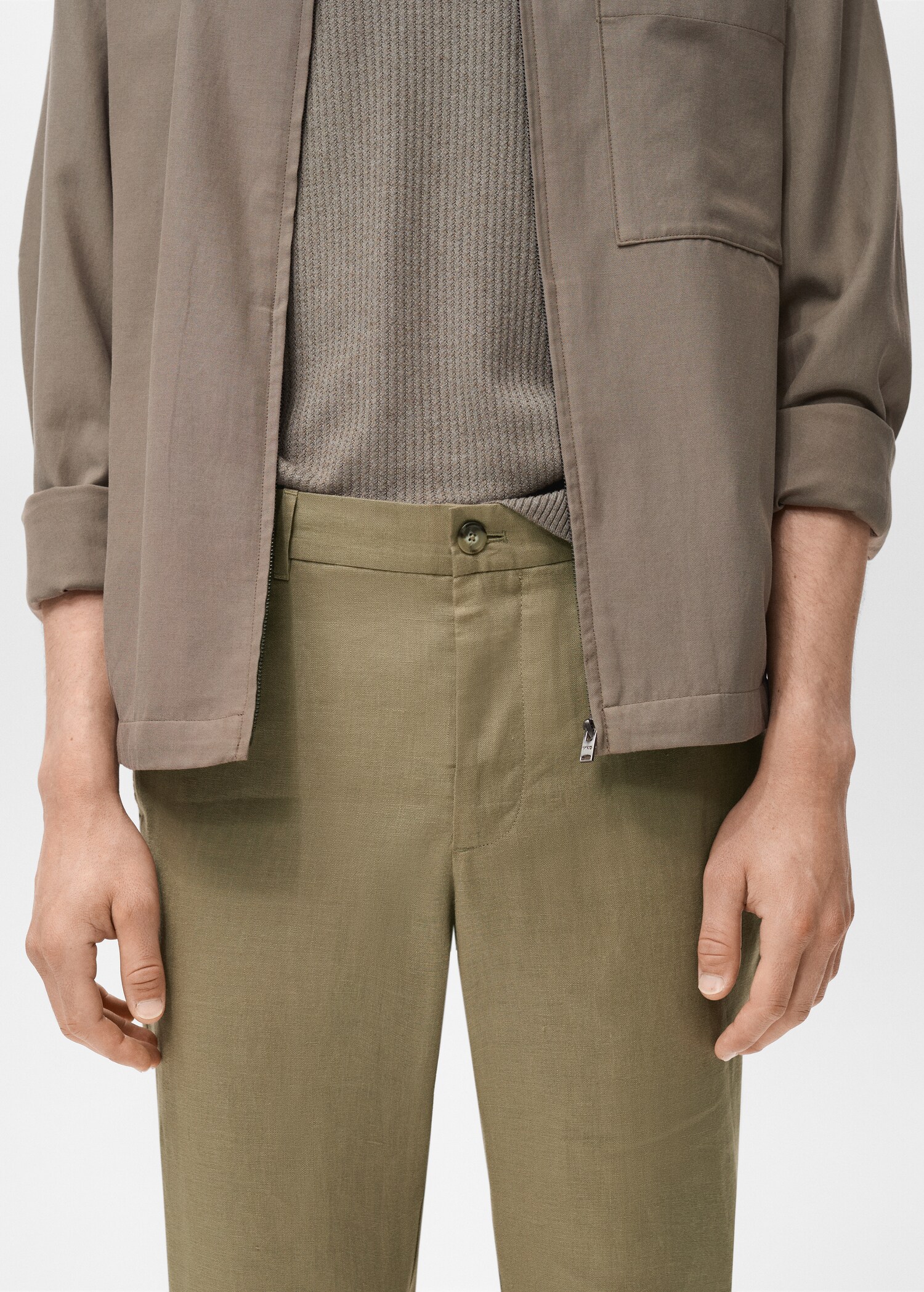 Pantalón 100% lino slim fit - Detalle del artículo 1