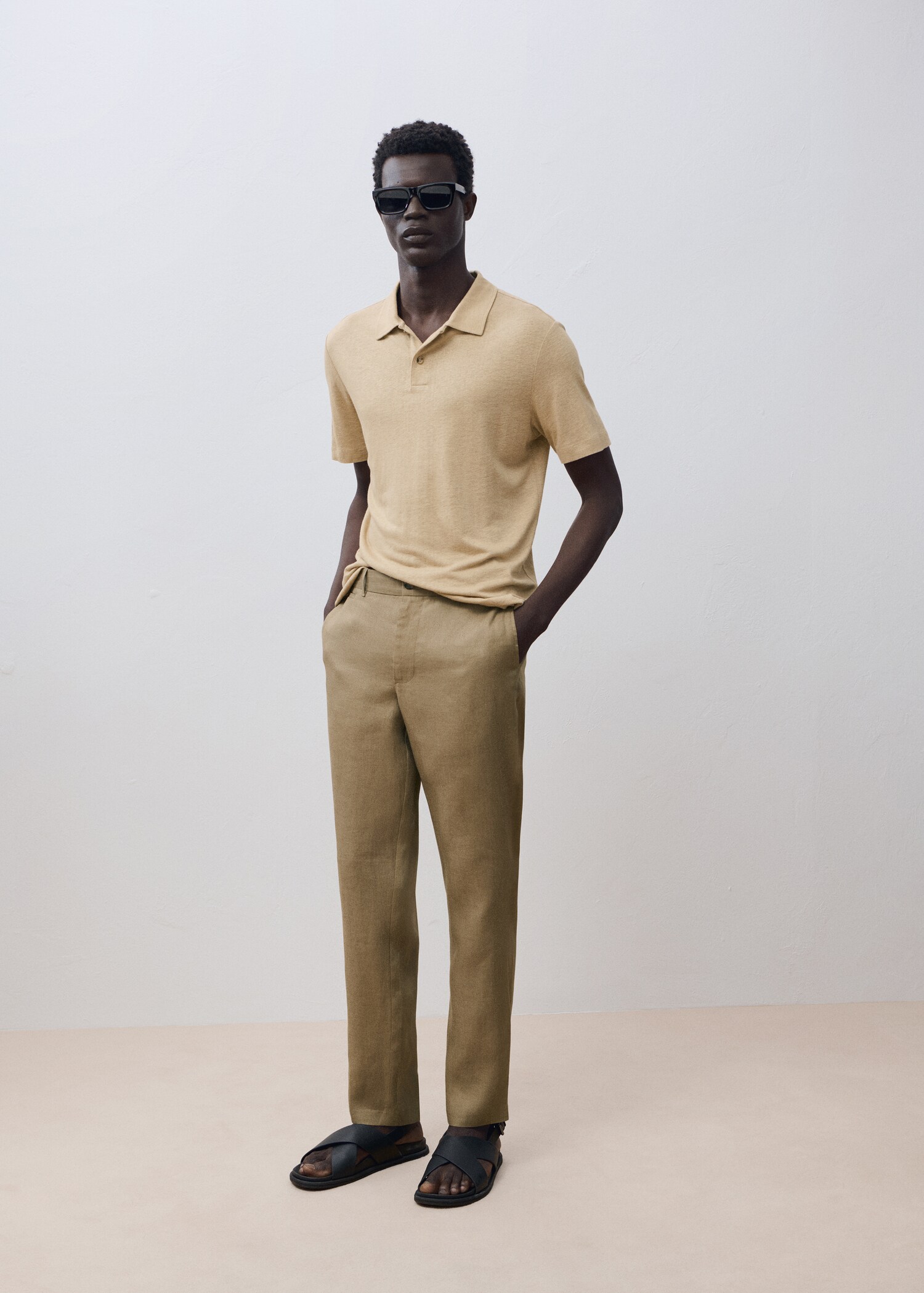 Pantalón 100% lino slim fit - Detalle del artículo 5