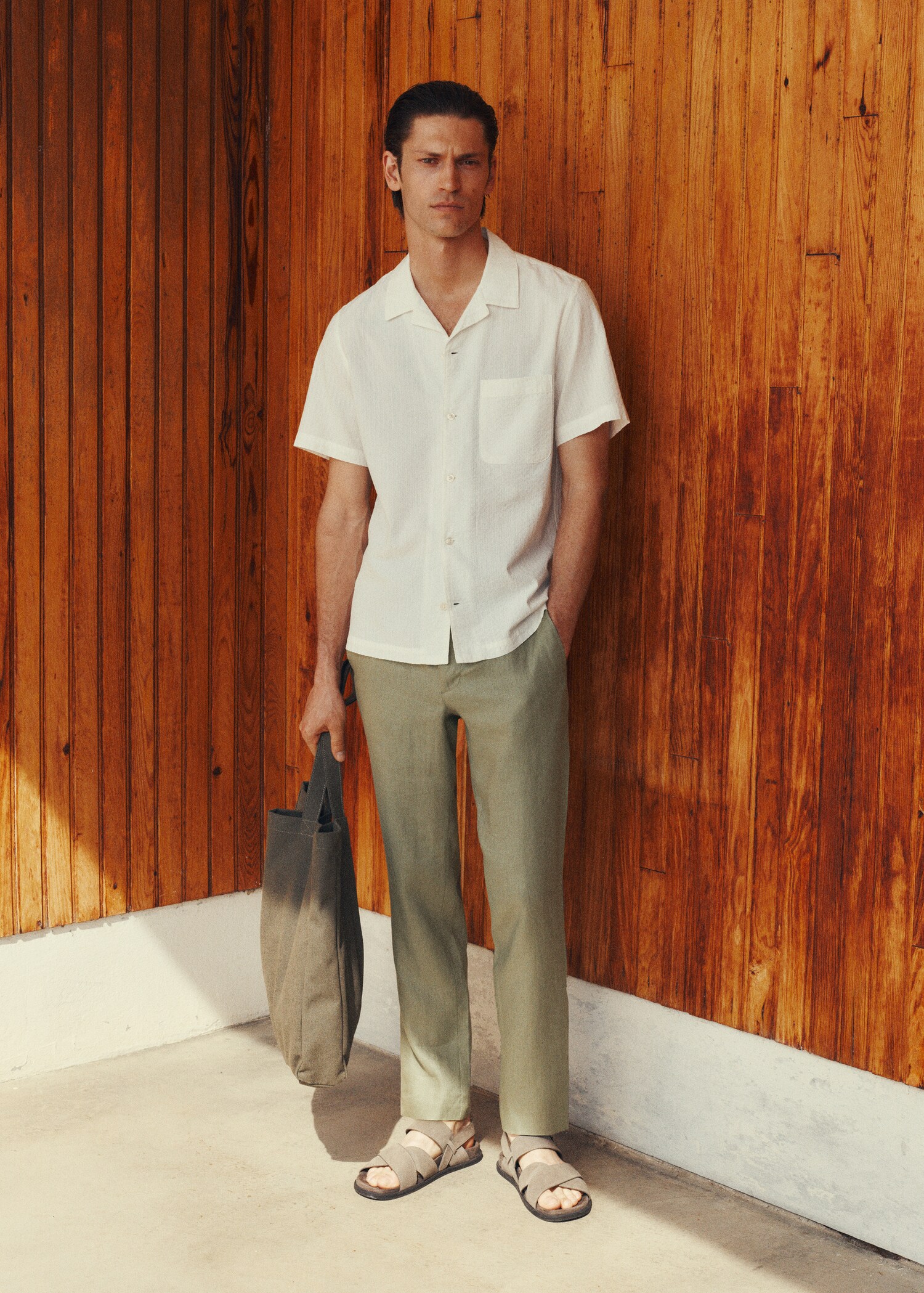 Pantalón 100% lino slim fit - Detalle del artículo 6