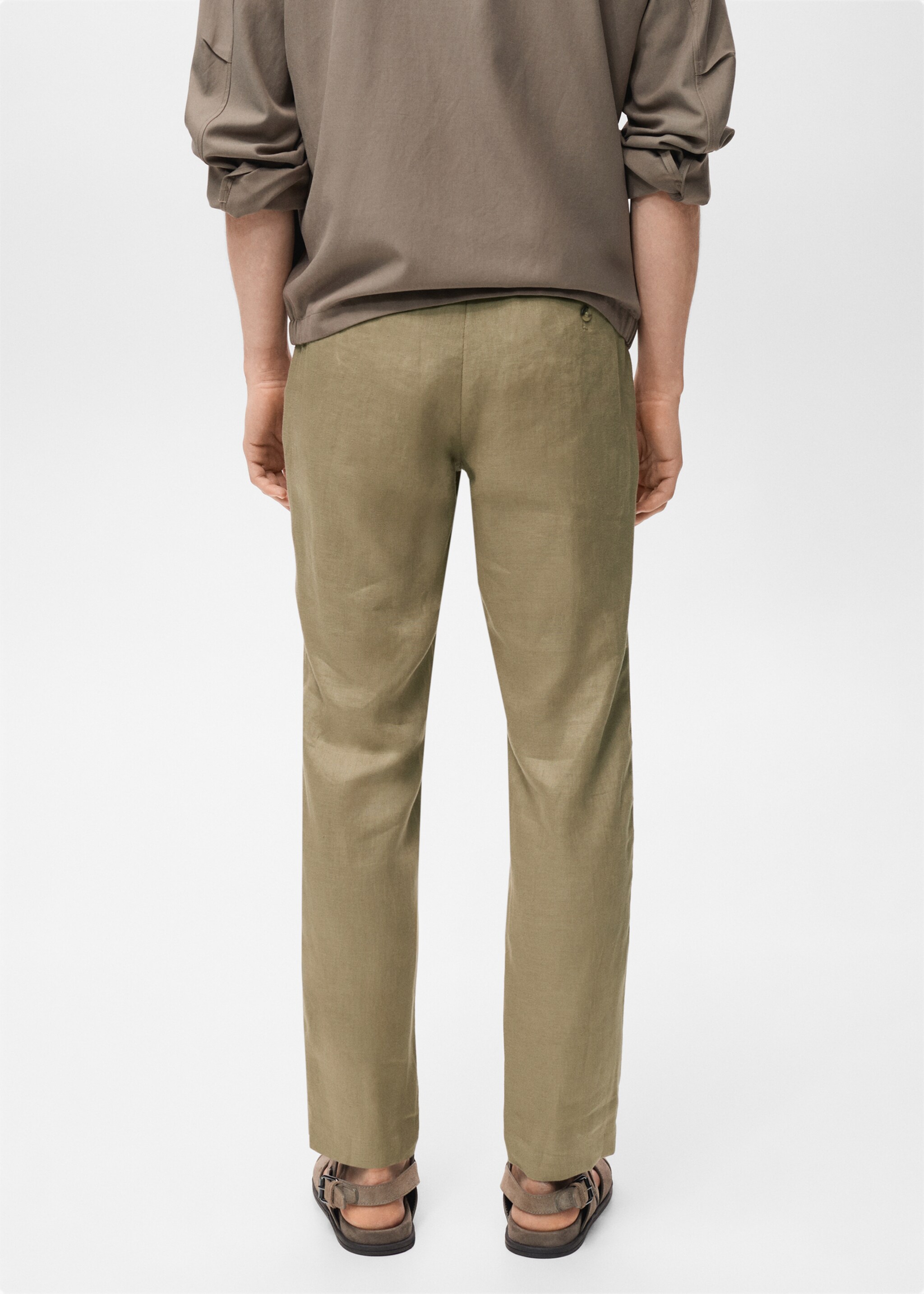 Pantalón 100% lino slim fit - Reverso del artículo