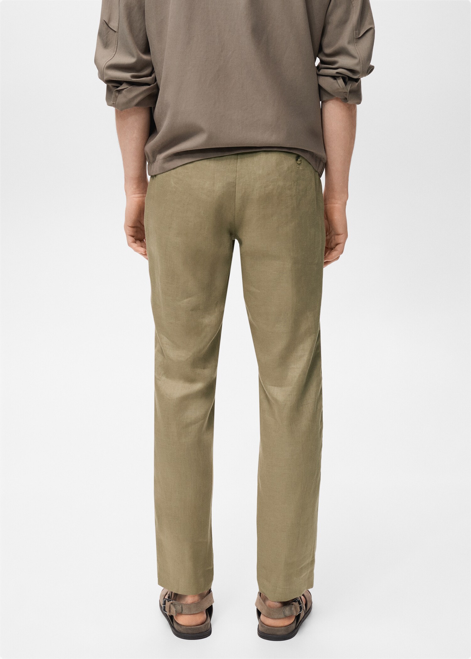 Pantalón 100% lino slim fit - Reverso del artículo