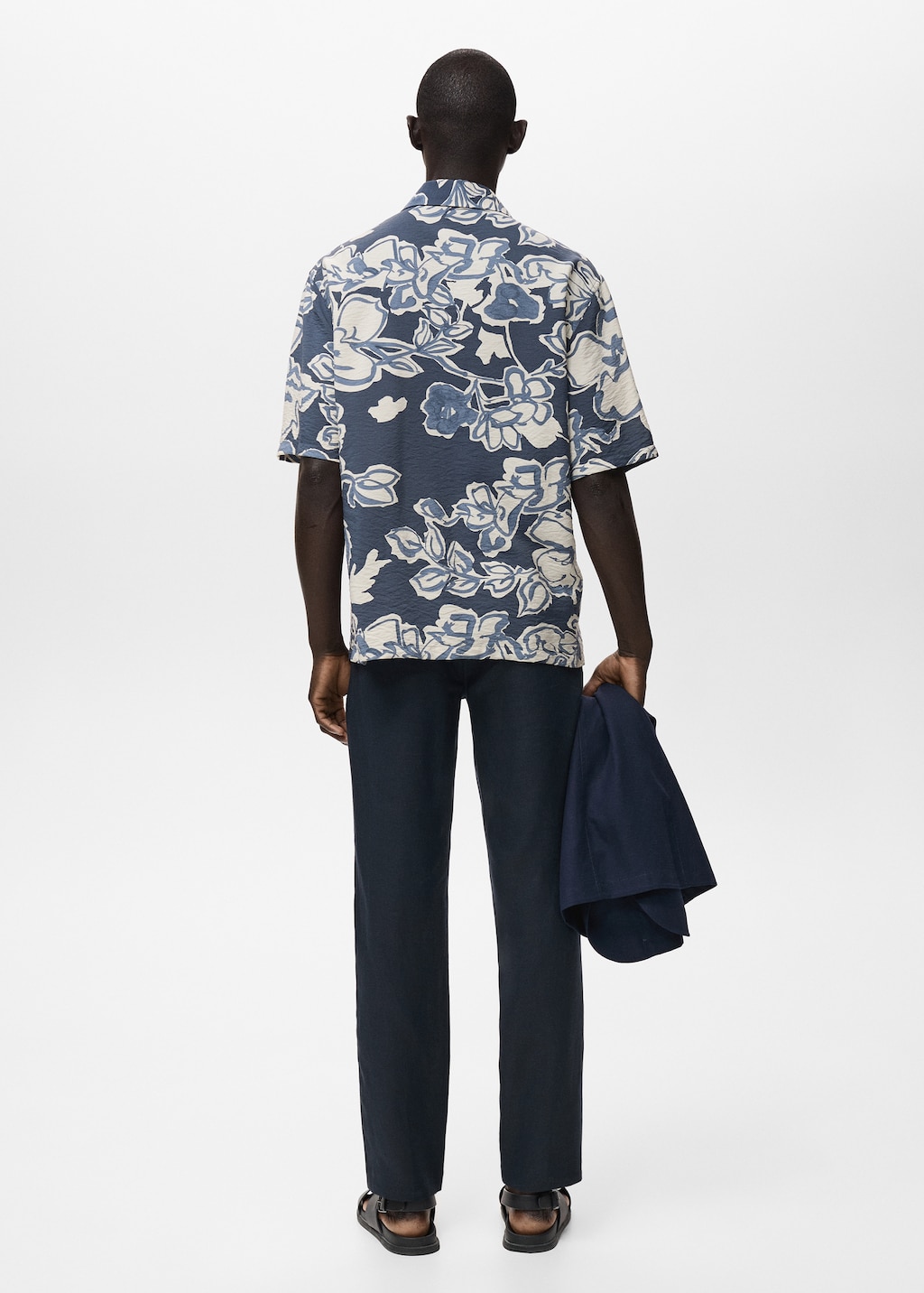 Slim-fit 100% linen pants