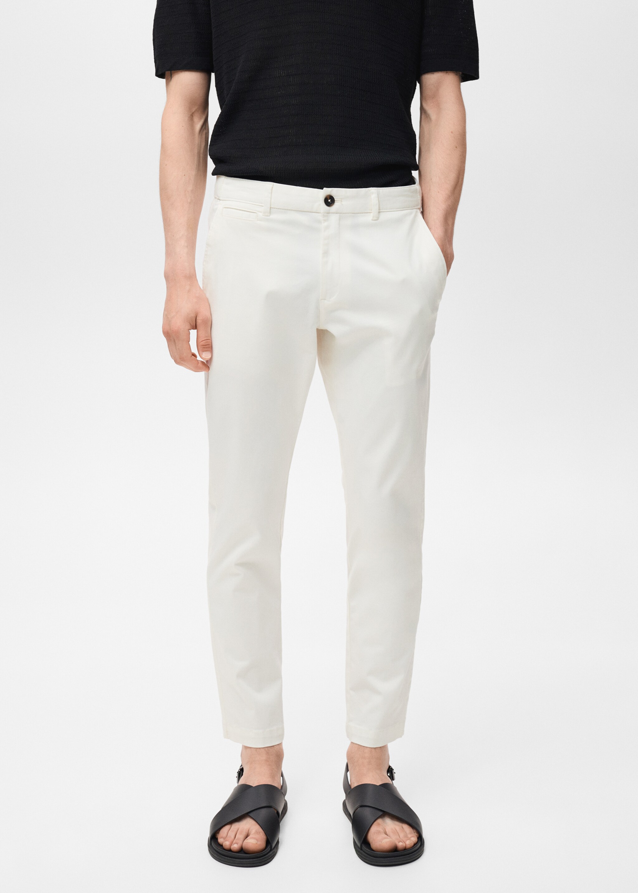 Pantalon Prato chino cropped tapered - Plan moyen