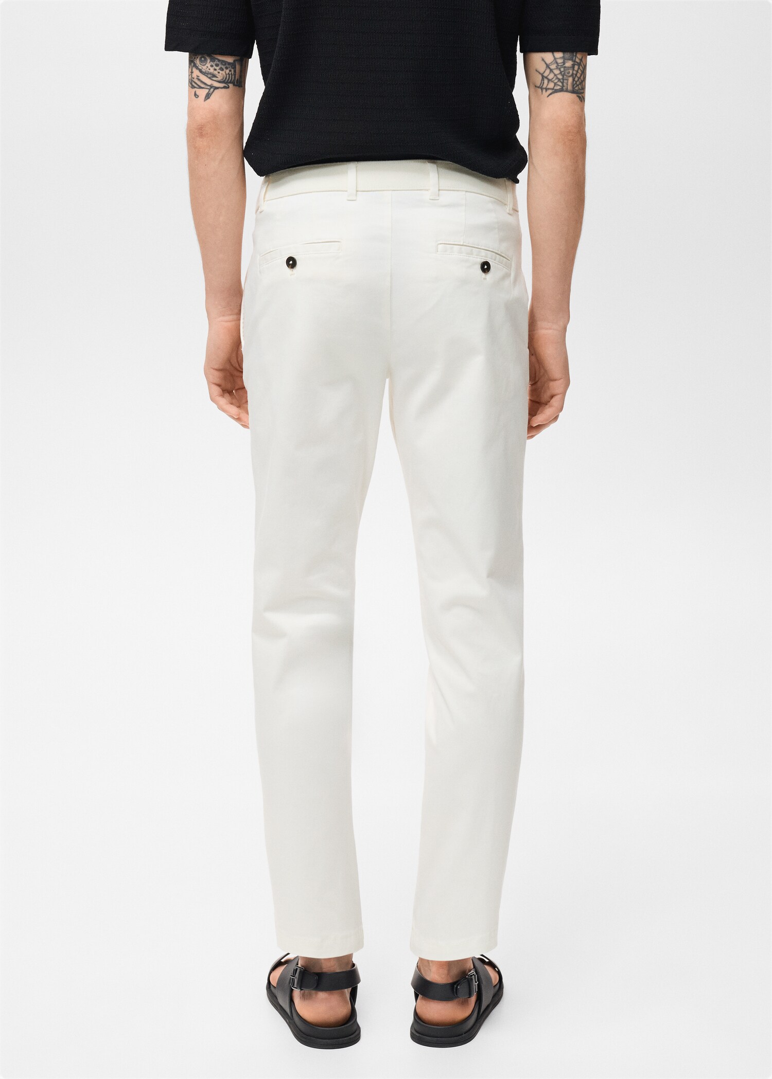 Prato cropped tapered chino trousers - Reverse of the article