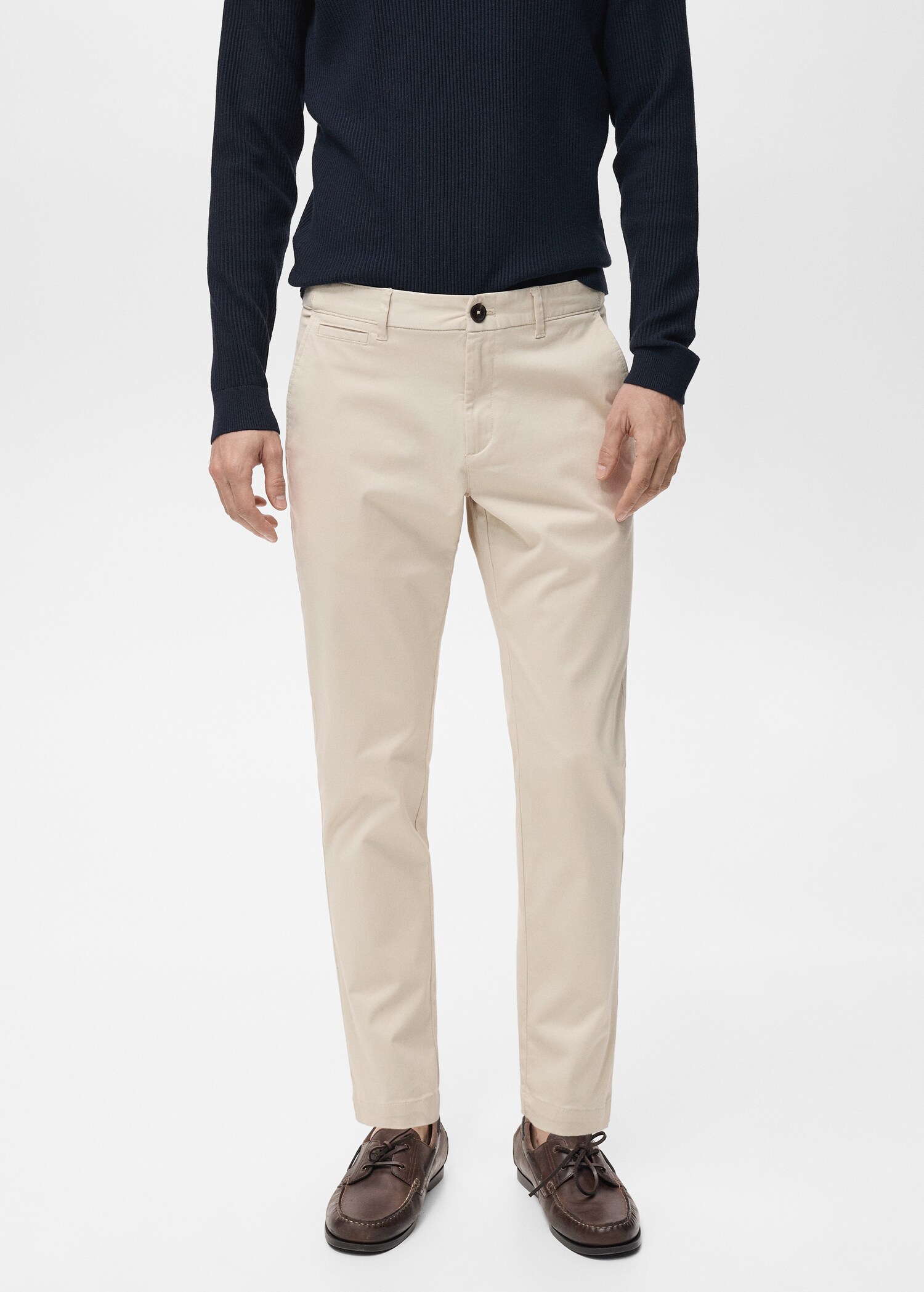 Prato cropped tapered chino trousers - Medium plane
