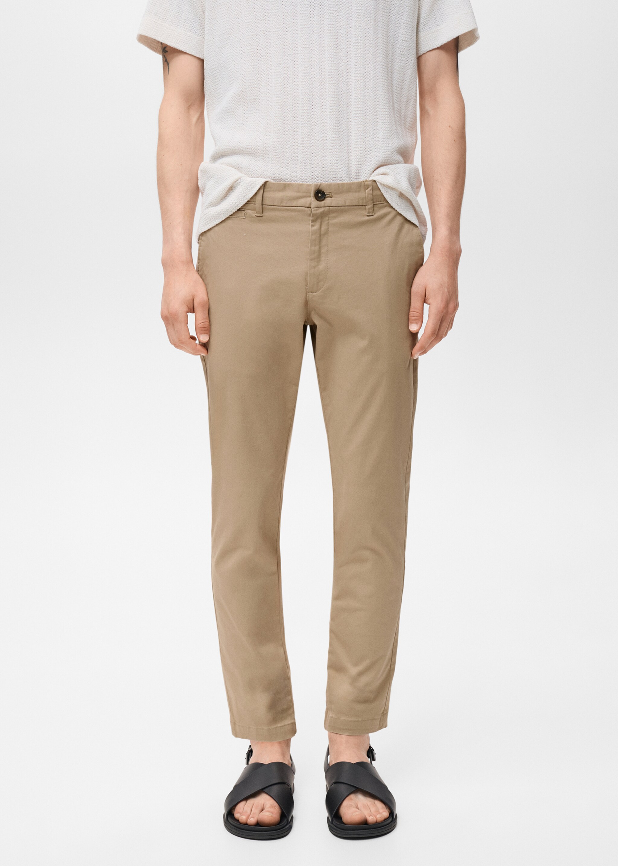 Pantalon Prato chino cropped tapered - Plan moyen