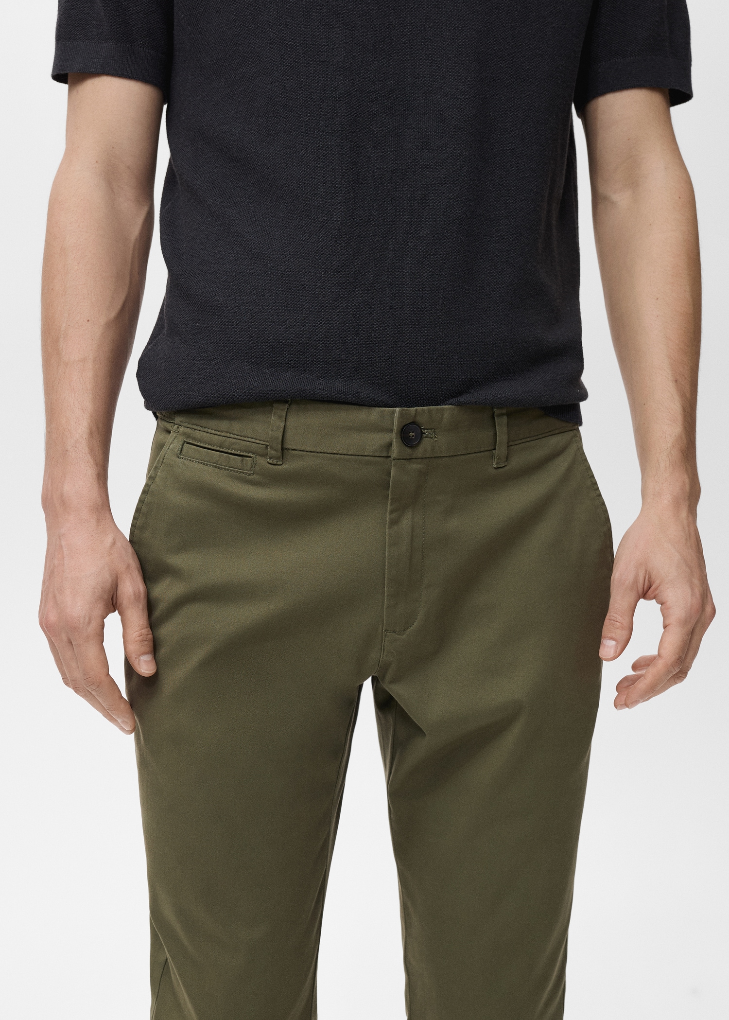 Prato cropped tapered chino trousers - Details of the article 1