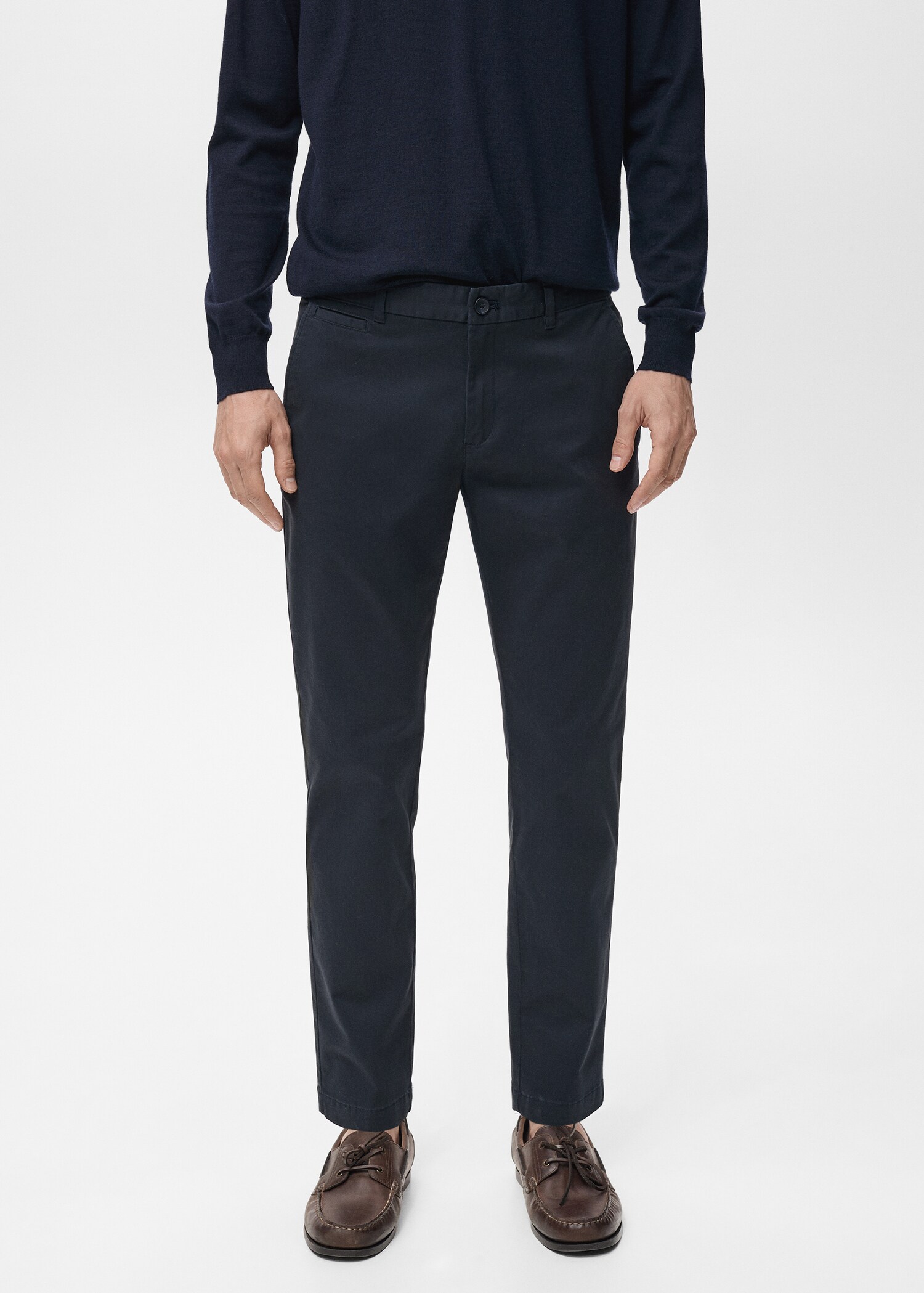 Prato cropped tapered chino trousers - Medium plane
