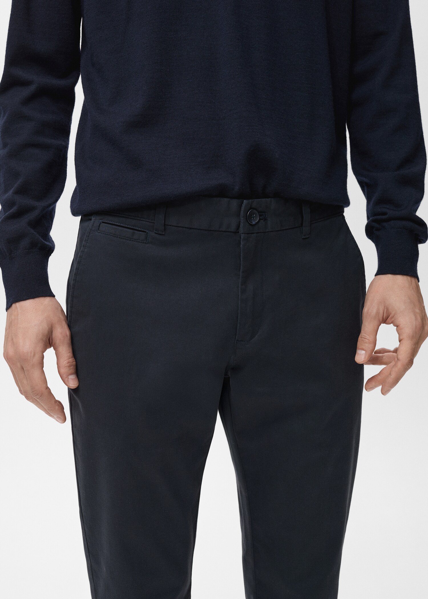 Prato cropped tapered chino trousers - Details of the article 1