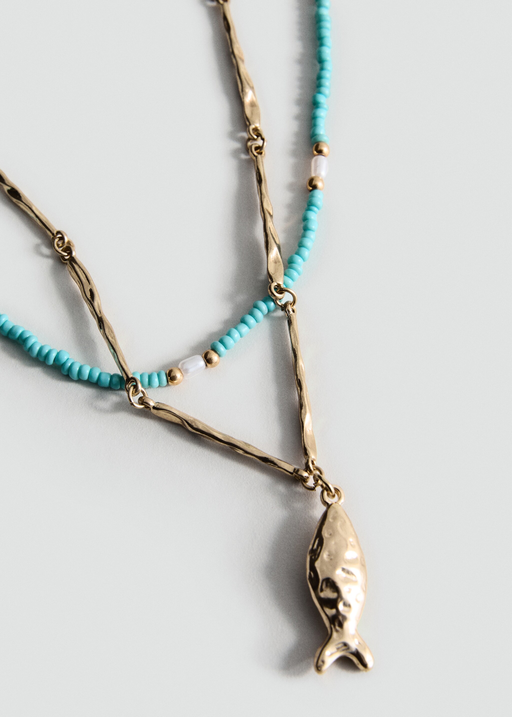 Mixed double necklace - Medium plane