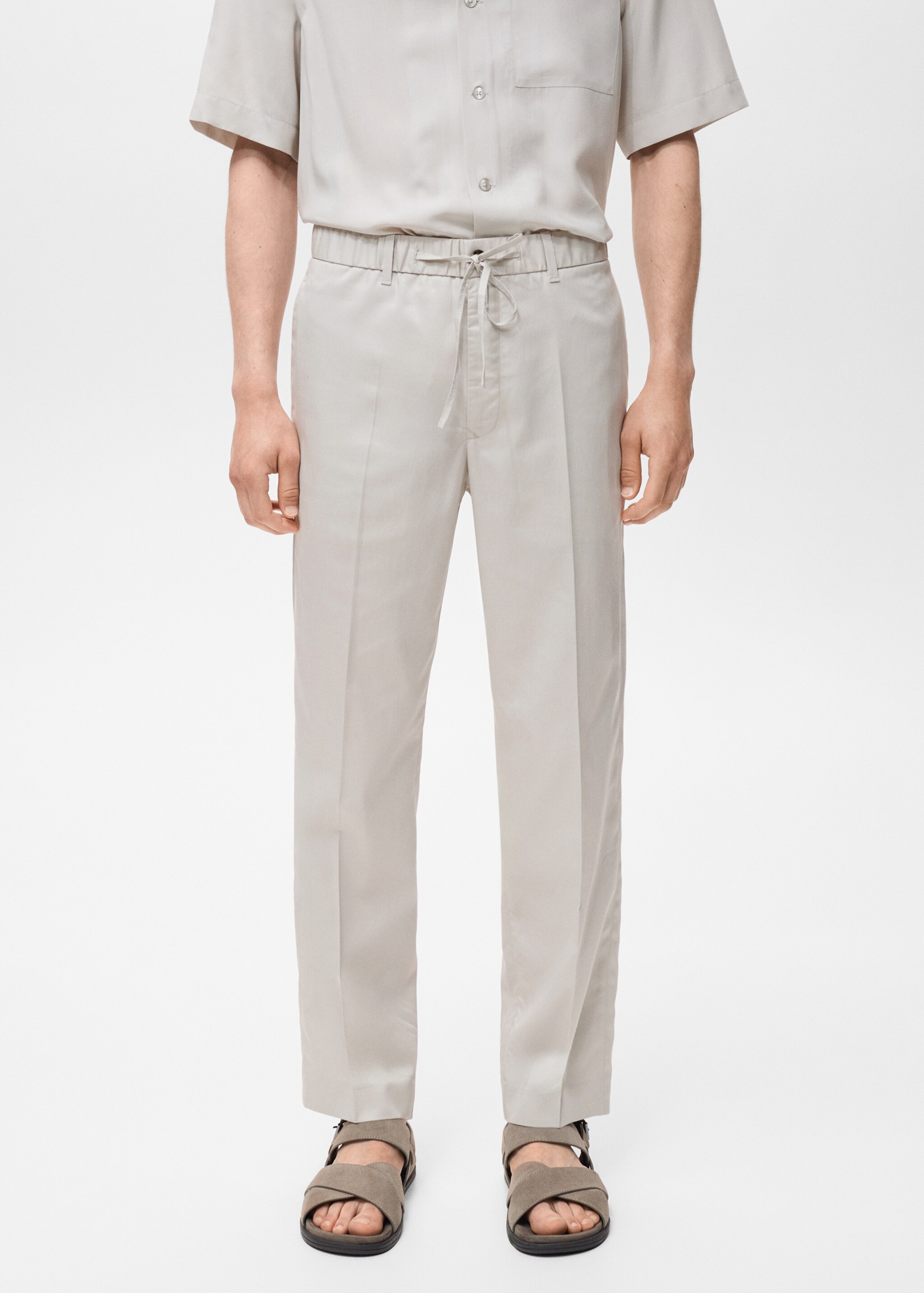 Tencel cotton joggers - Medium plane