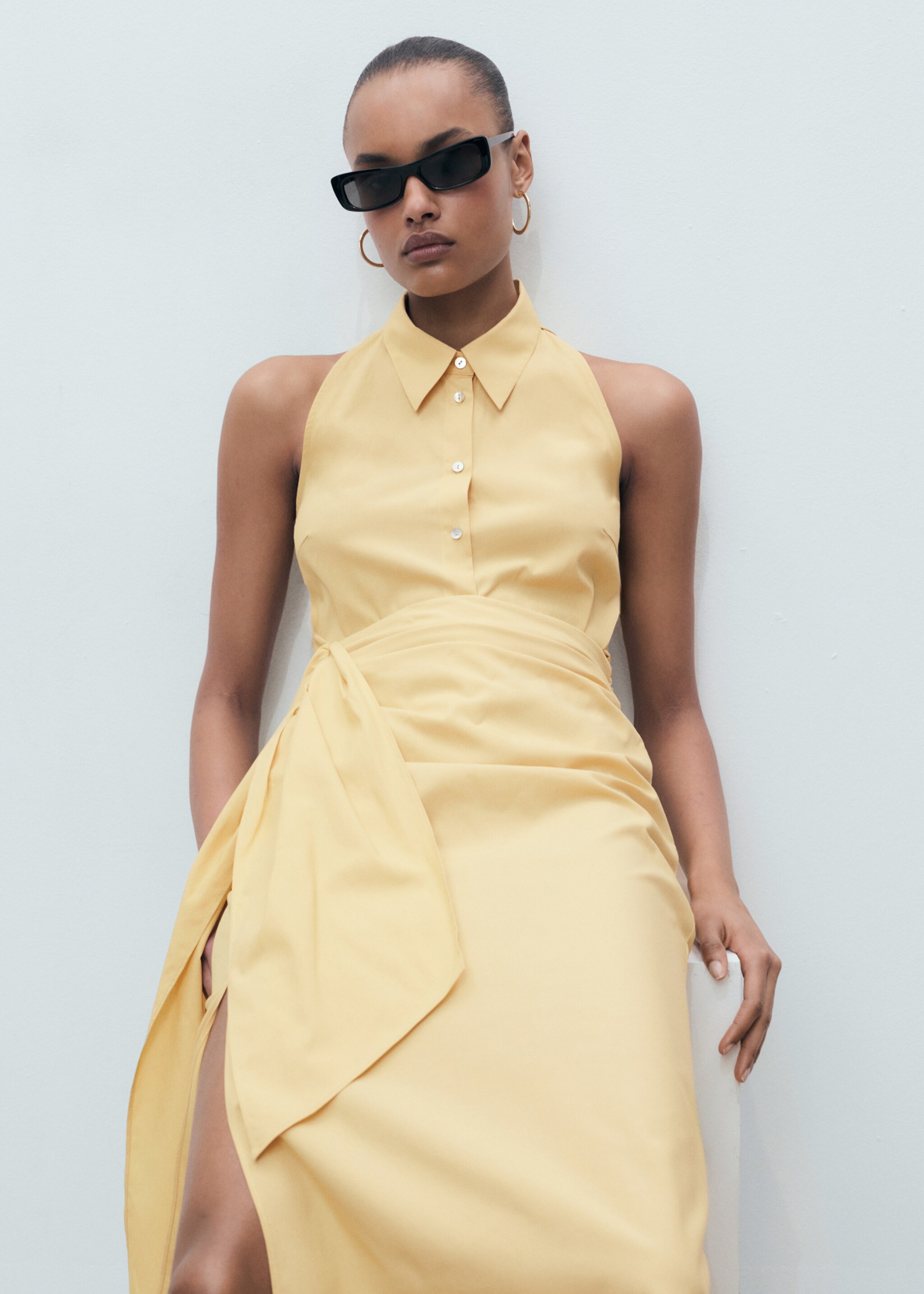 Knotted shirt dress - Details of the article 1