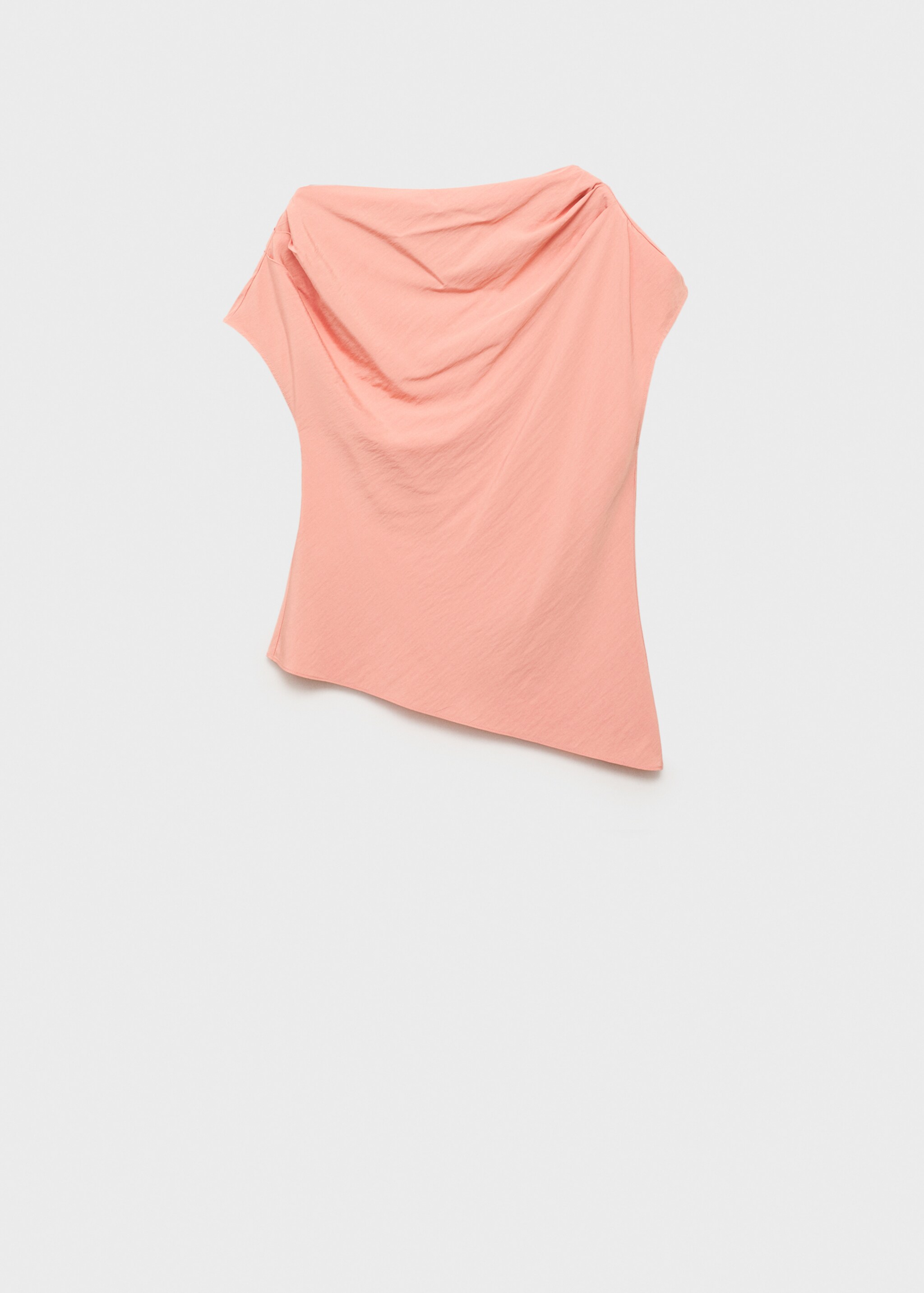 Draped asymmetrical blouse - Article without model