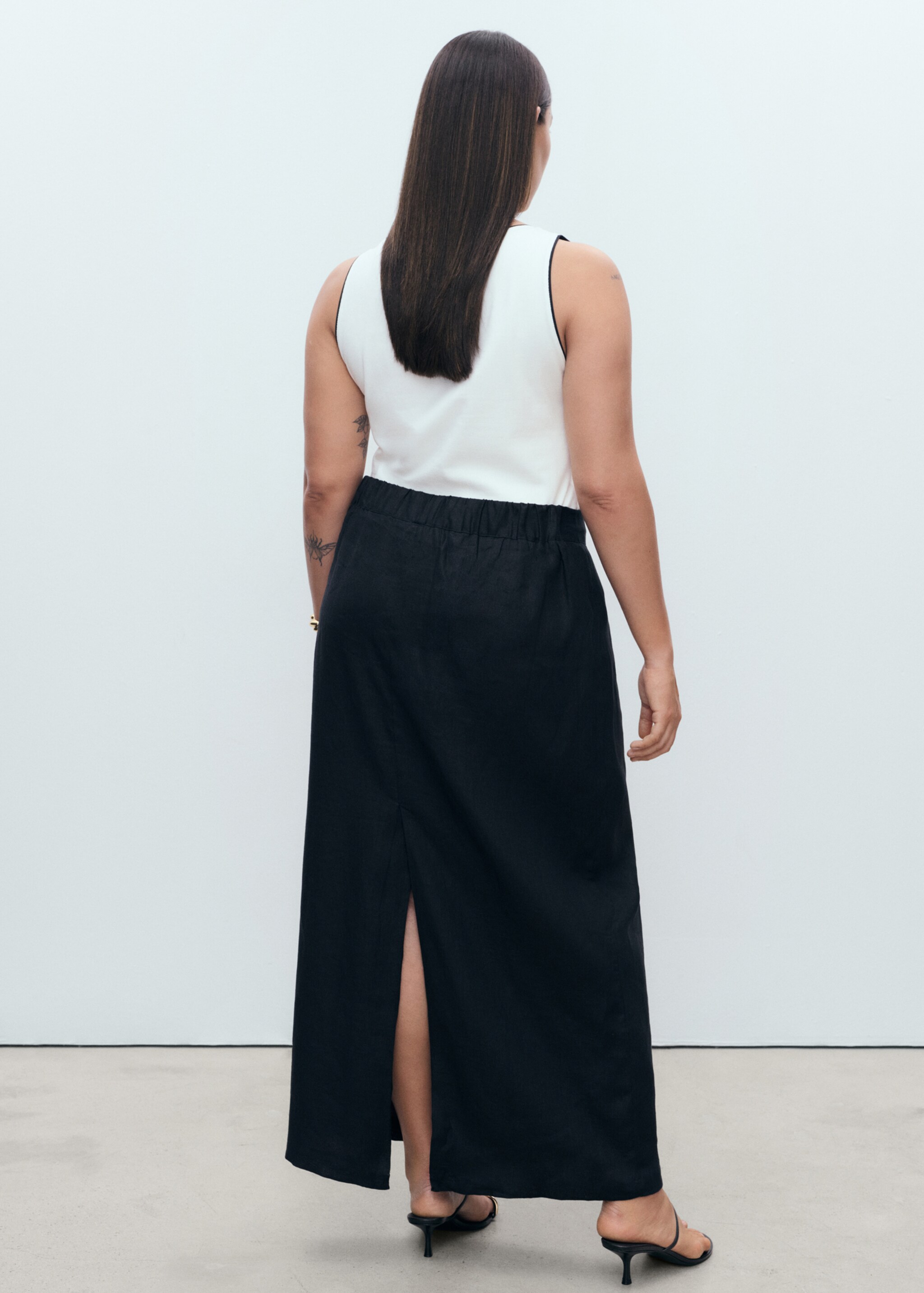 Linen pencil skirt - Details of the article 4