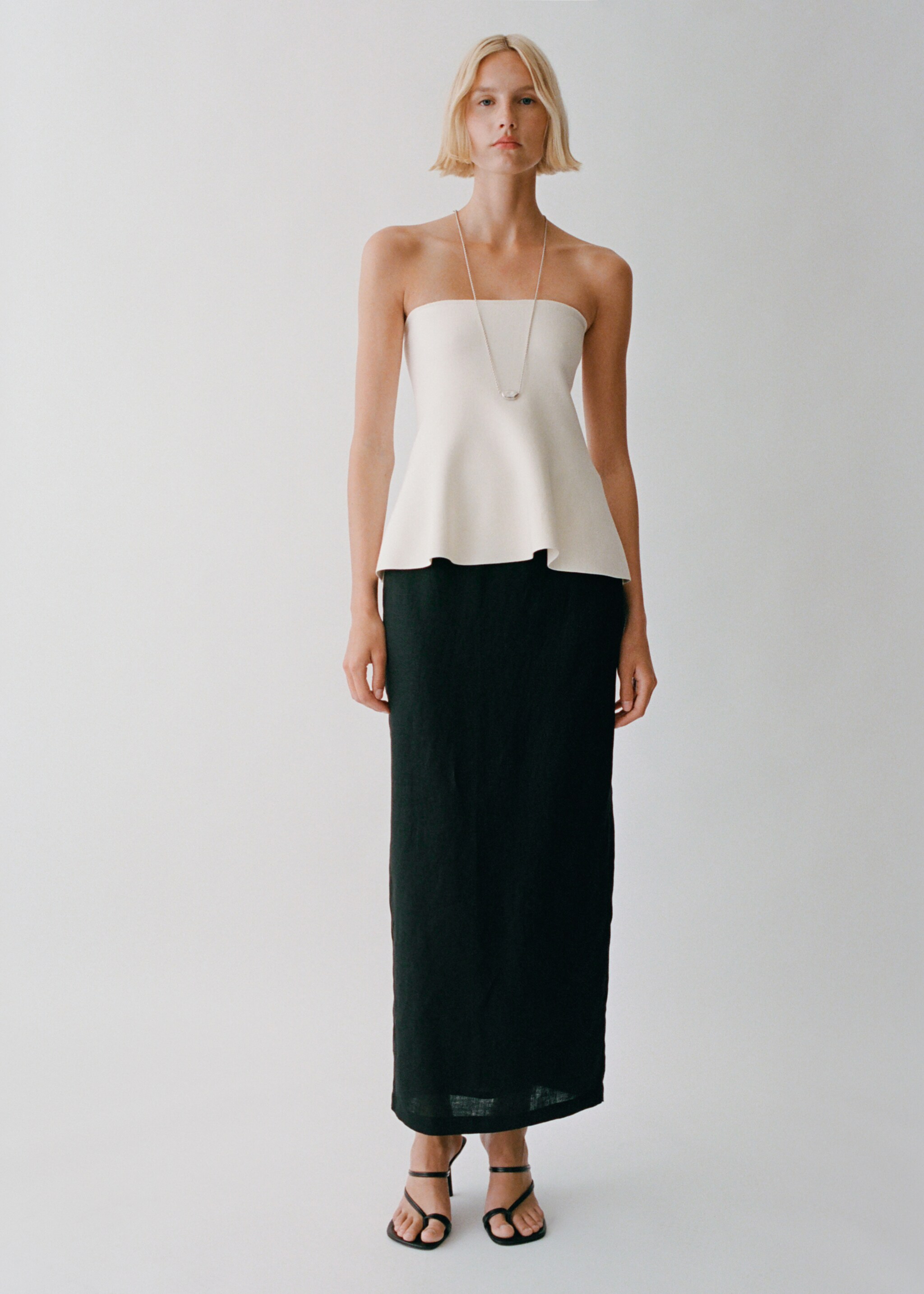 Linen pencil skirt - Details of the article 6