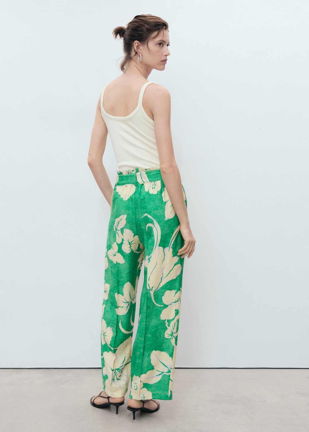 Printed pants with belt - image 3