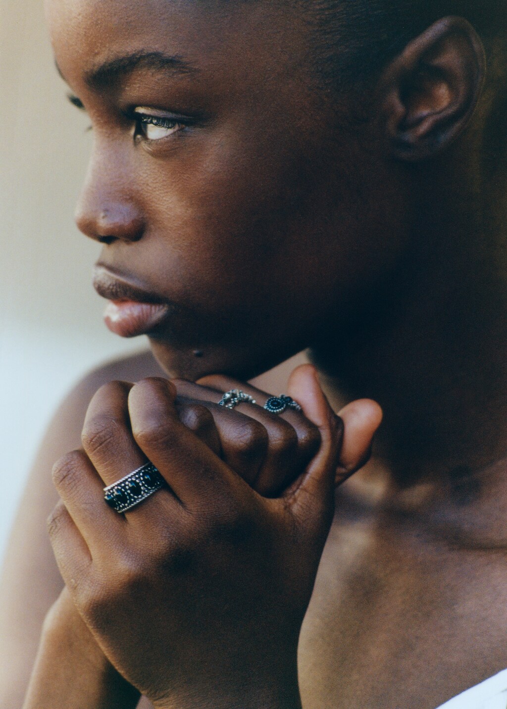 Rhombus wool-linen blend blanket