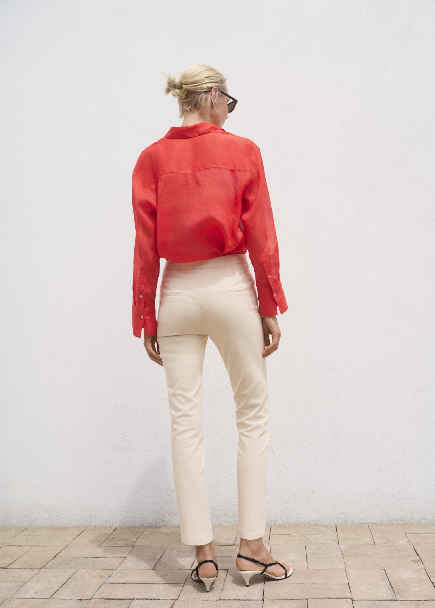 Crop skinny trousers - Reverse of the article