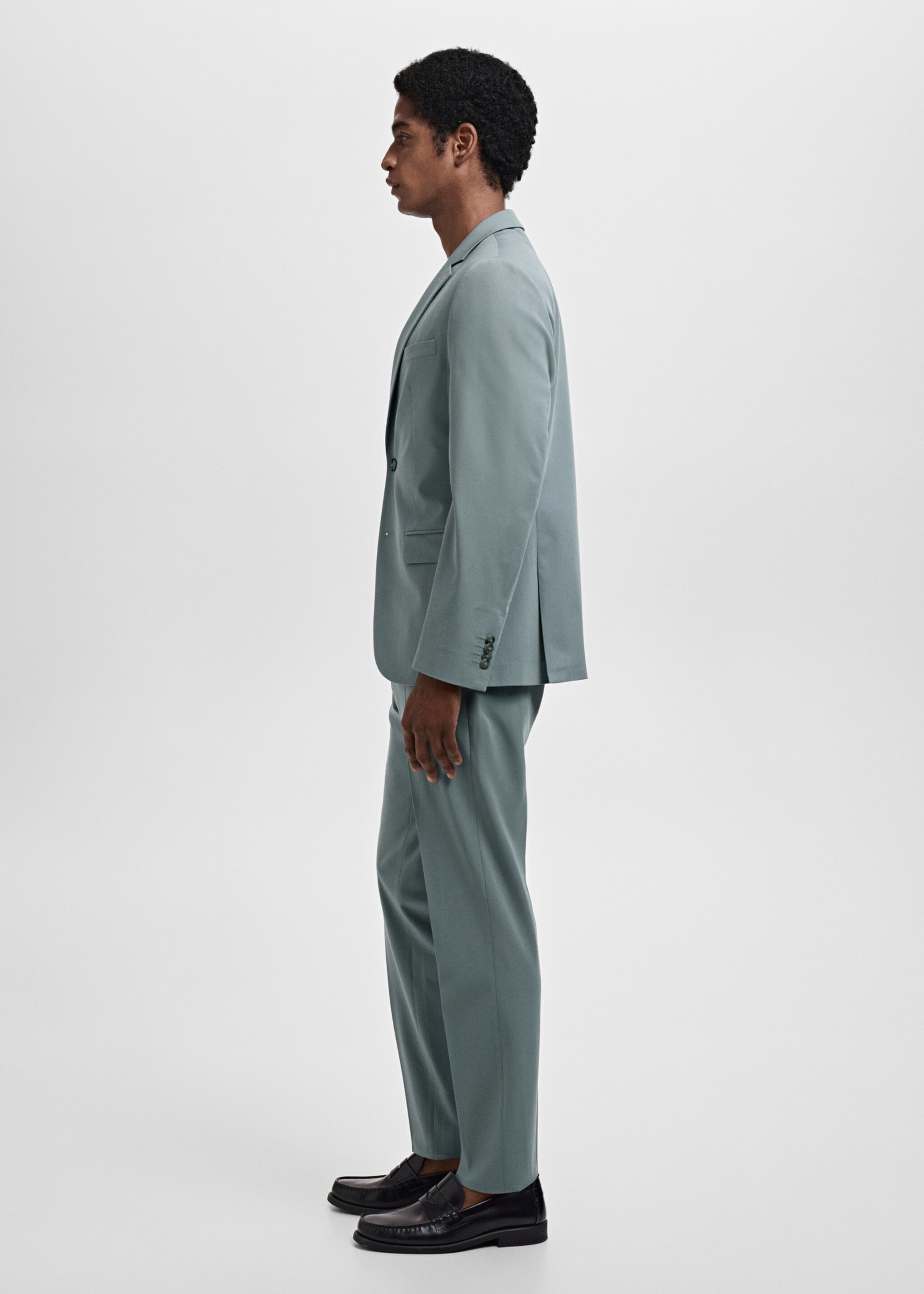 Stretch fabric super slim-fit suit trousers - Details of the article 2