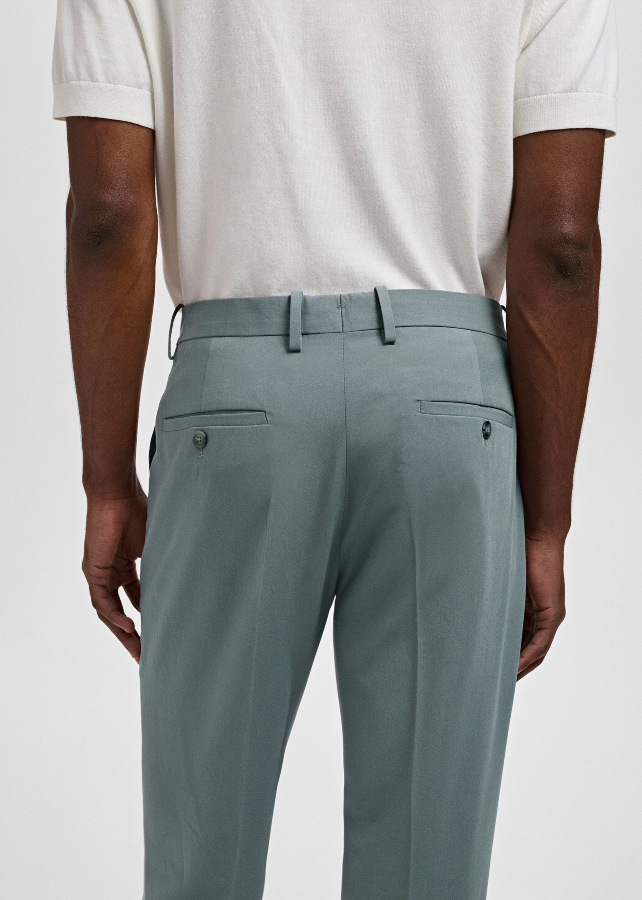 Stretch fabric super slim-fit suit trousers - Details of the article 6