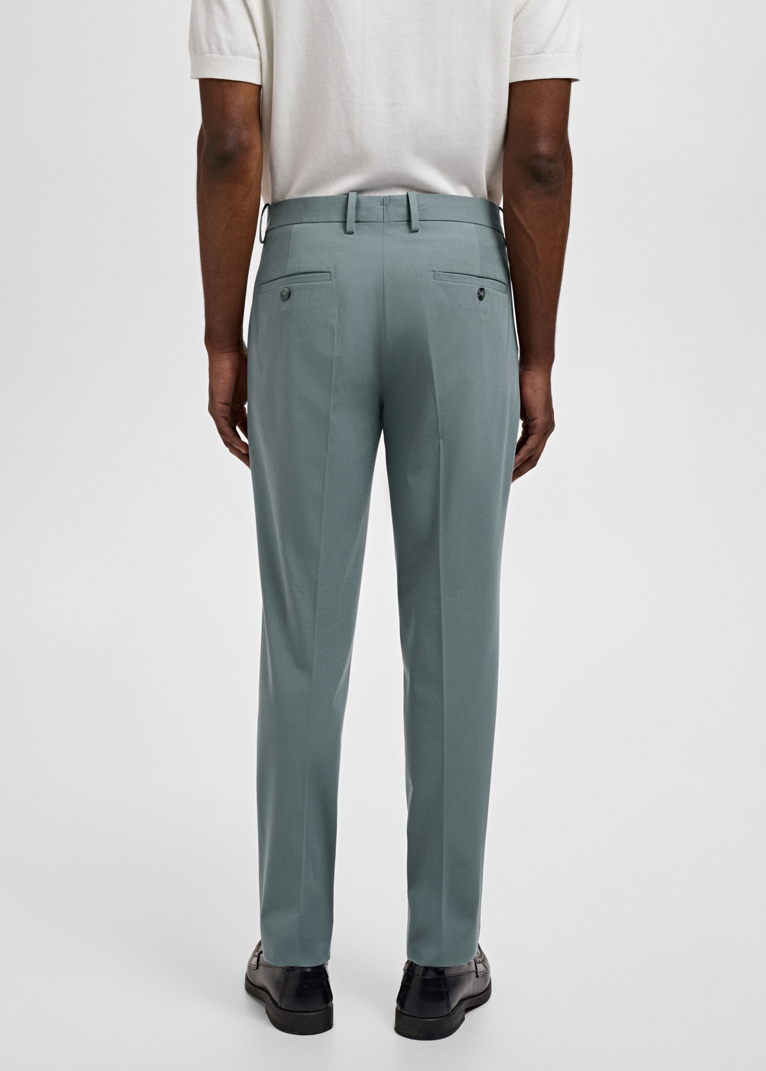 Stretch fabric super slim-fit suit trousers - Reverse of the article