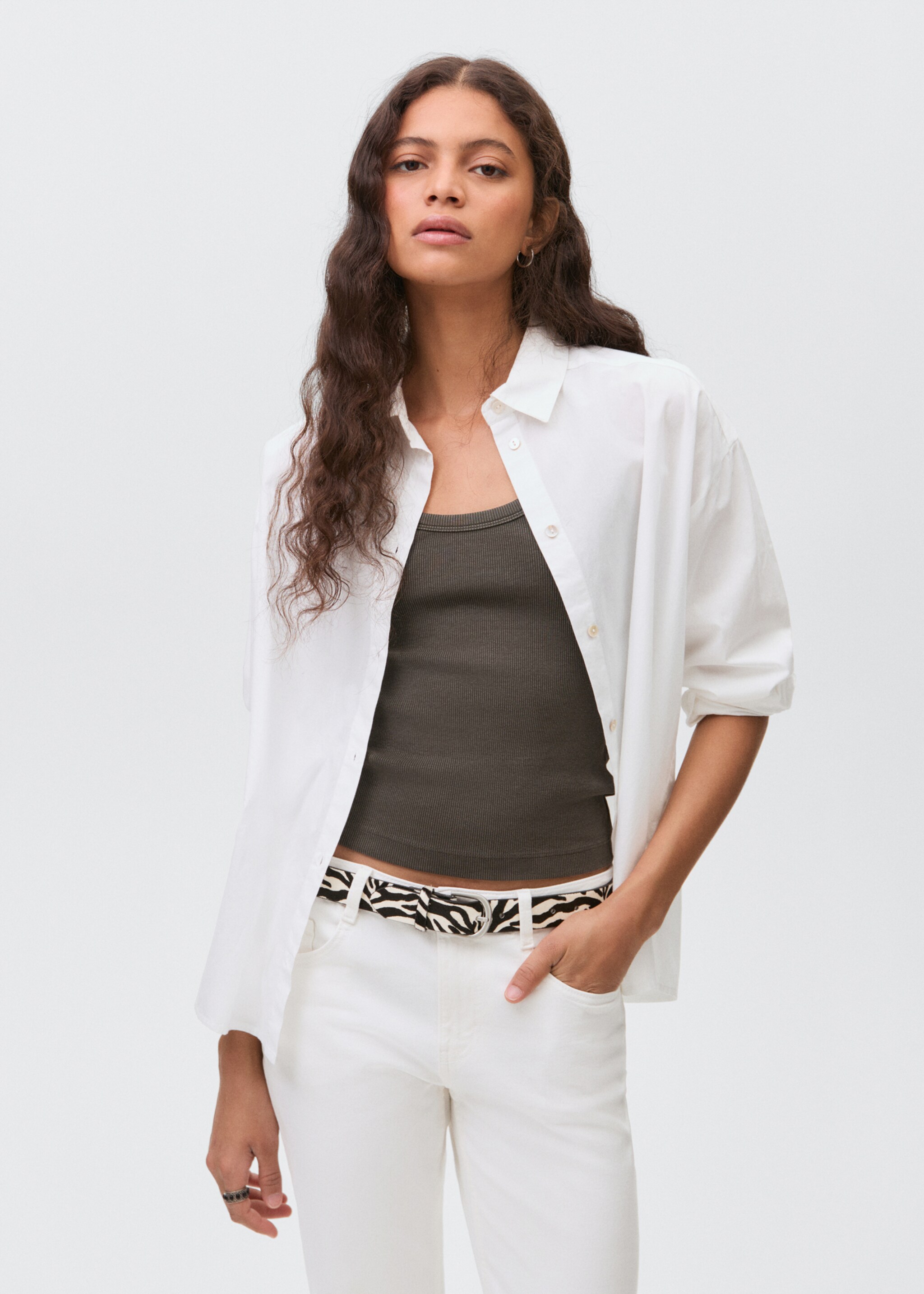 Frayed low-rise skinny jeans - Details of the article 1