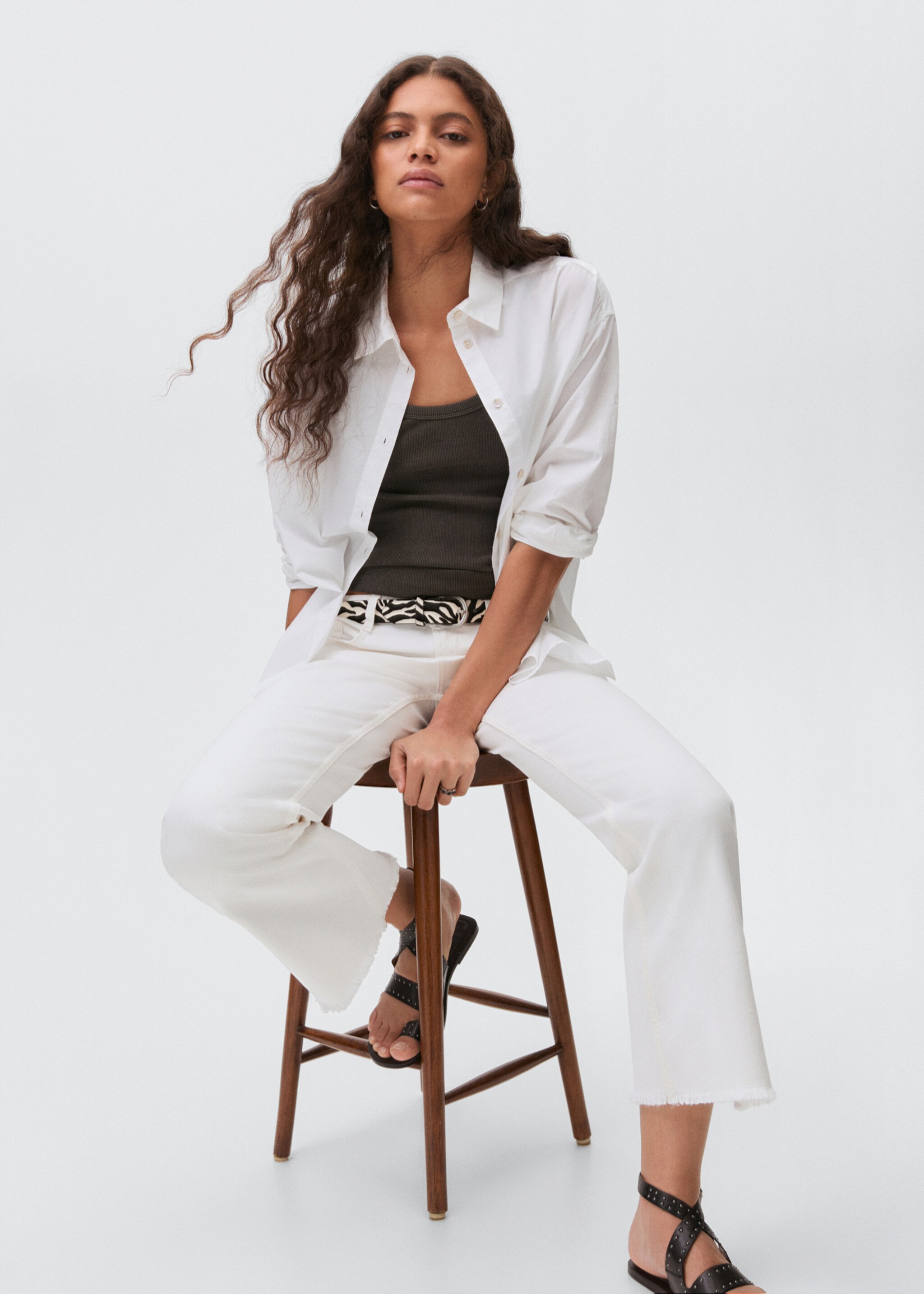 Frayed low-rise skinny jeans - Details of the article 2