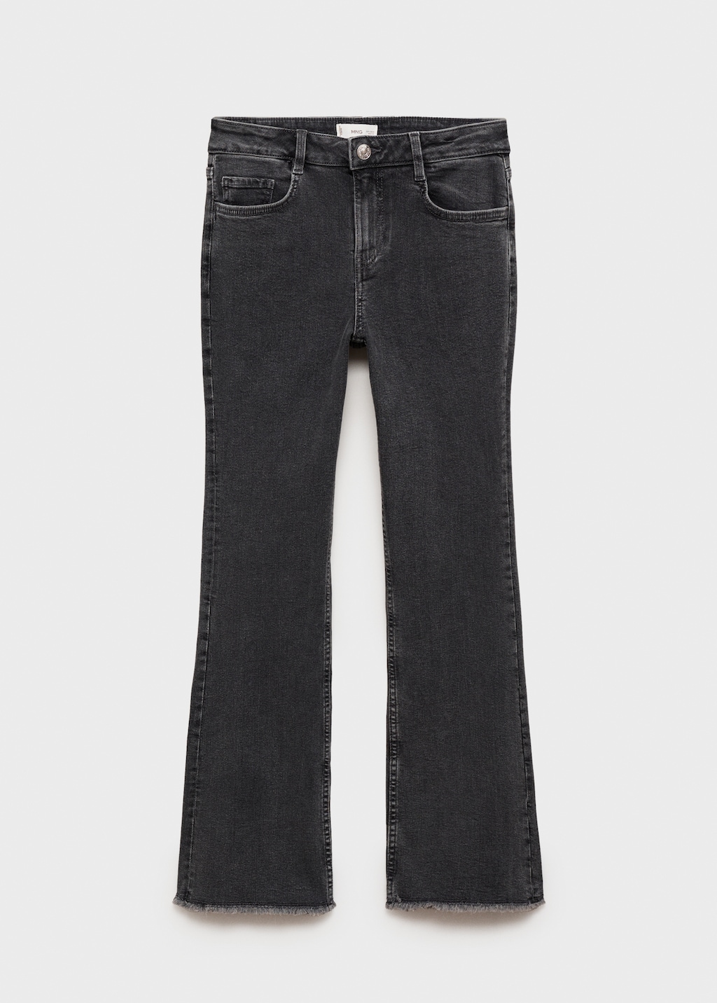 Frayed low-rise skinny jeans