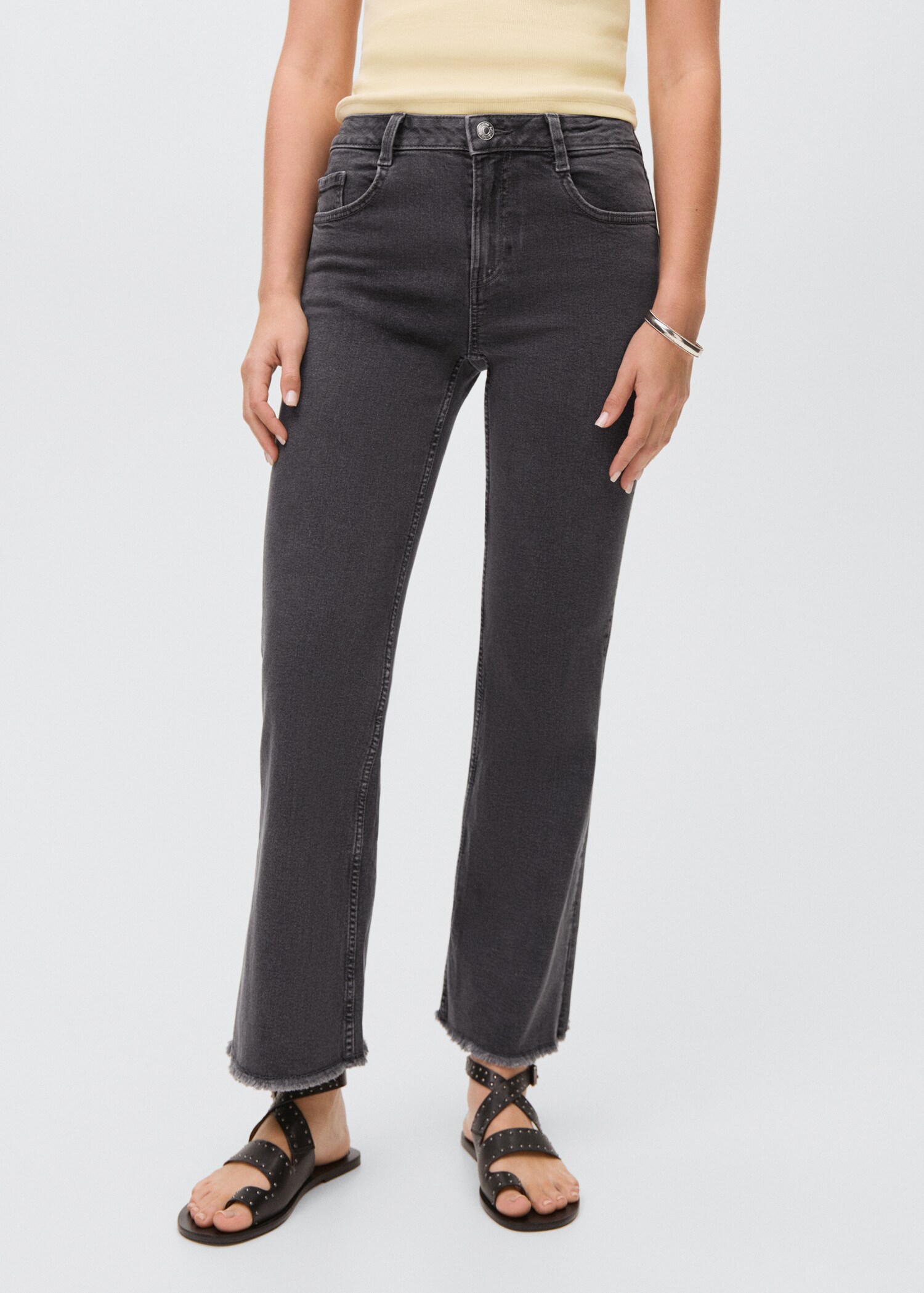 Frayed low-rise skinny jeans - Details of the article 6