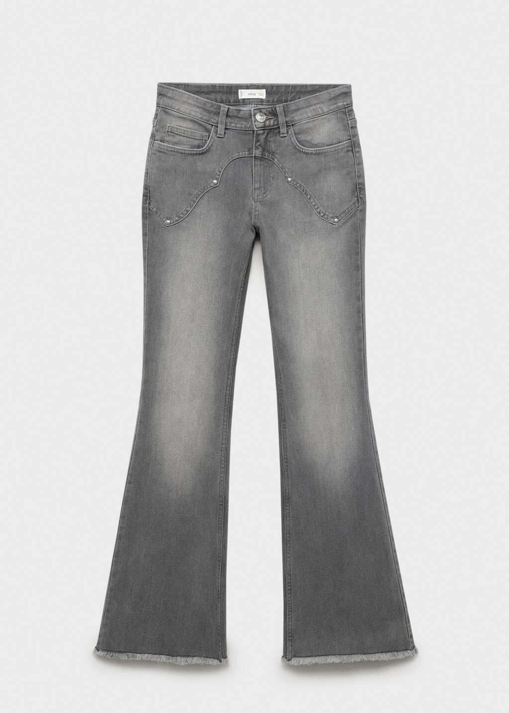 Flared jeans with studs - Teen | MANGO USA