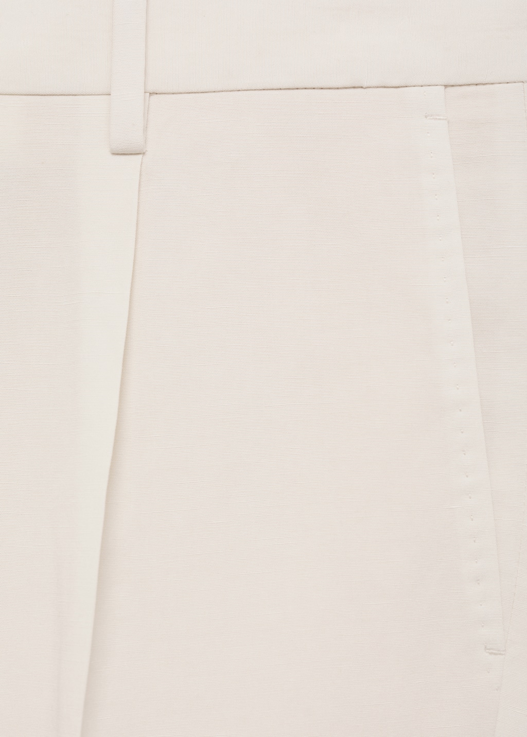 Slim-fit pleated linen pants