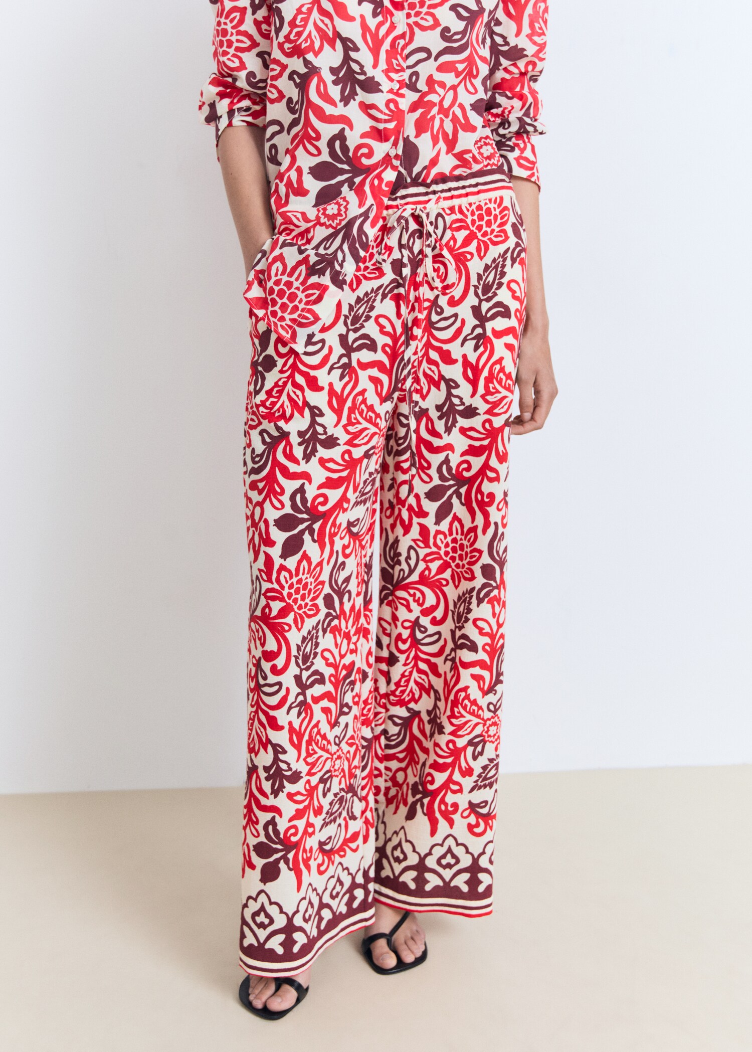 Pantalon fluide imprimé - Détail de l'article 1