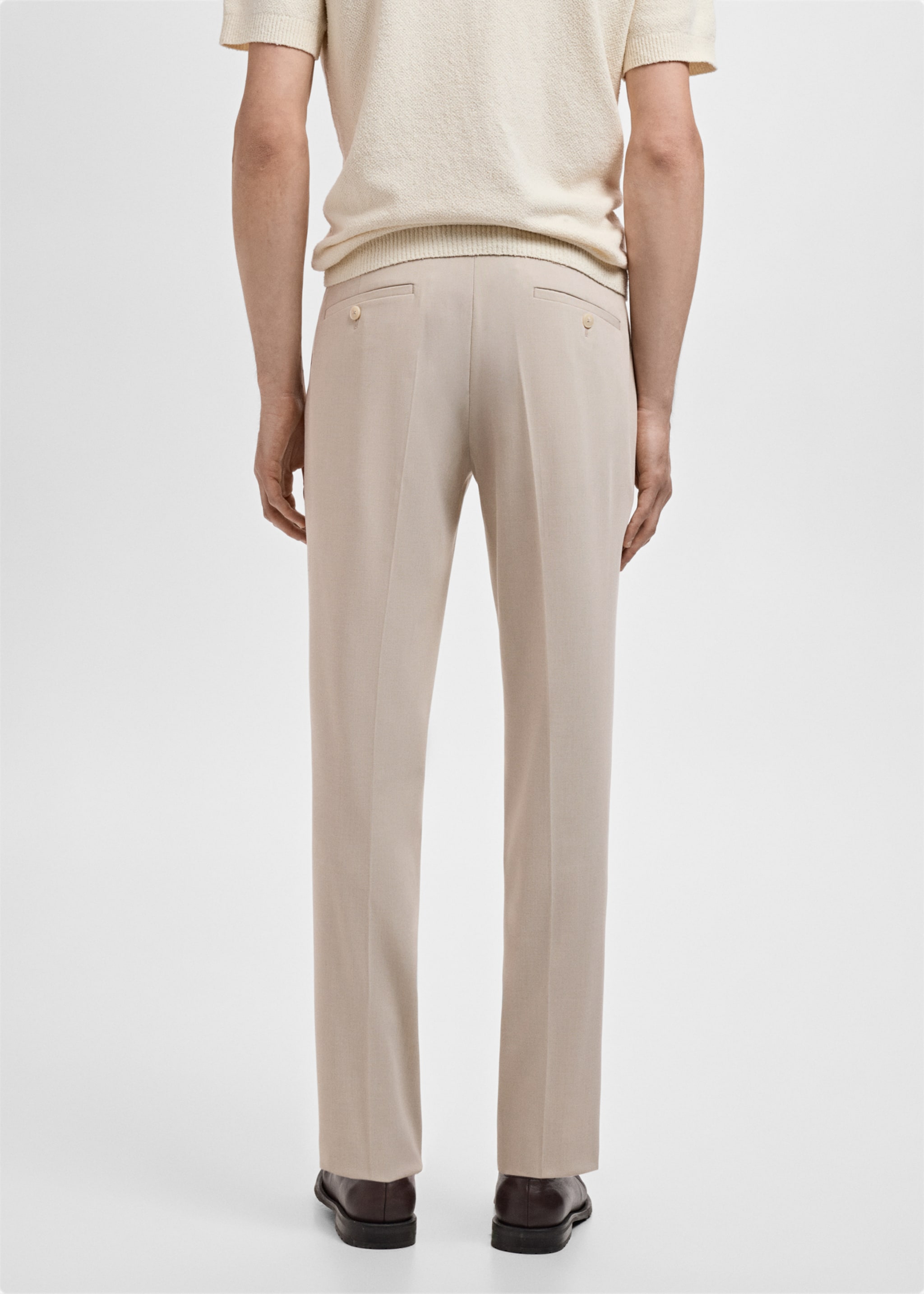 Stretch fabric super slim-fit suit trousers - Reverse of the article