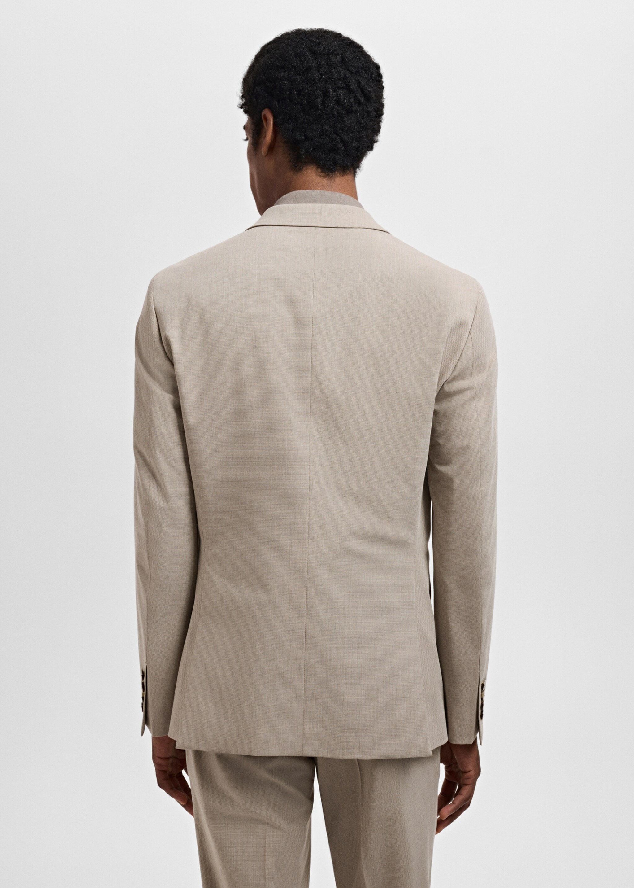 Super slim-fit blazer van stretchstof - Achterkant van het artikel
