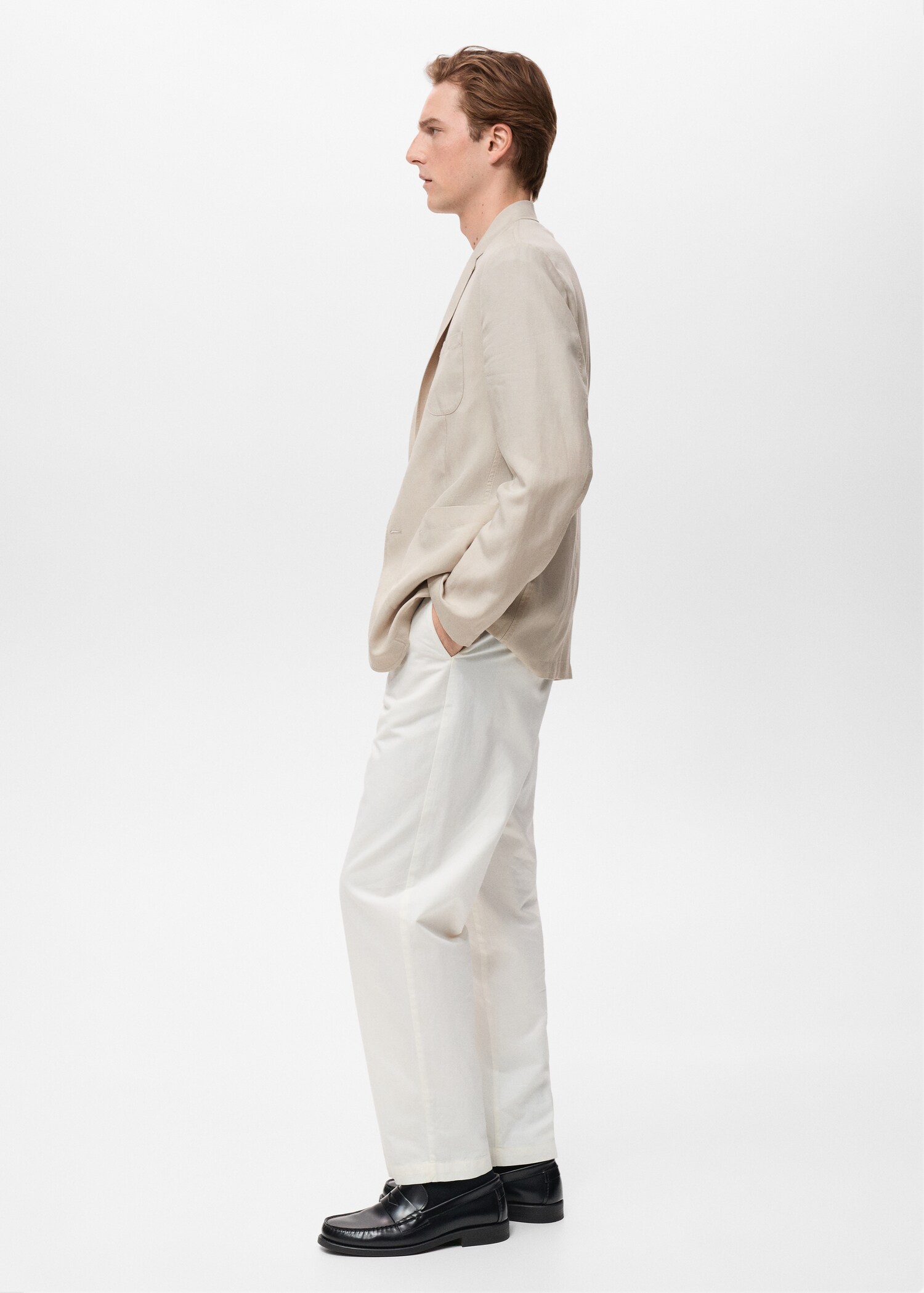 Slim Fit Anzugjacke aus Leinen - Detail des Artikels 2