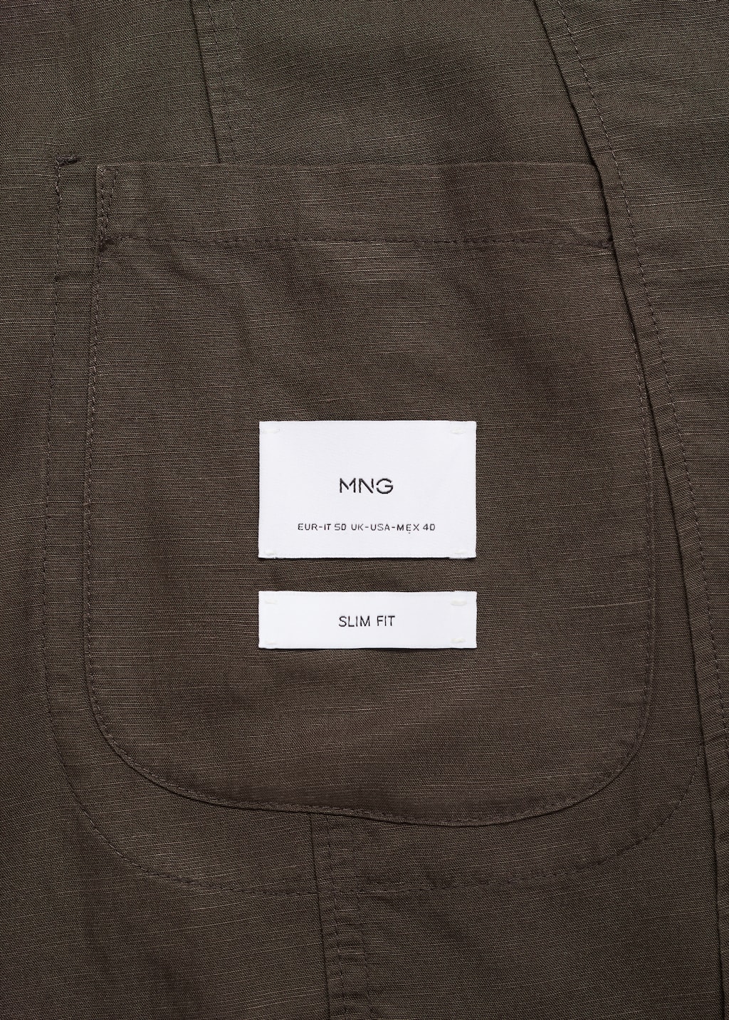 Slim fit linen suit blazer