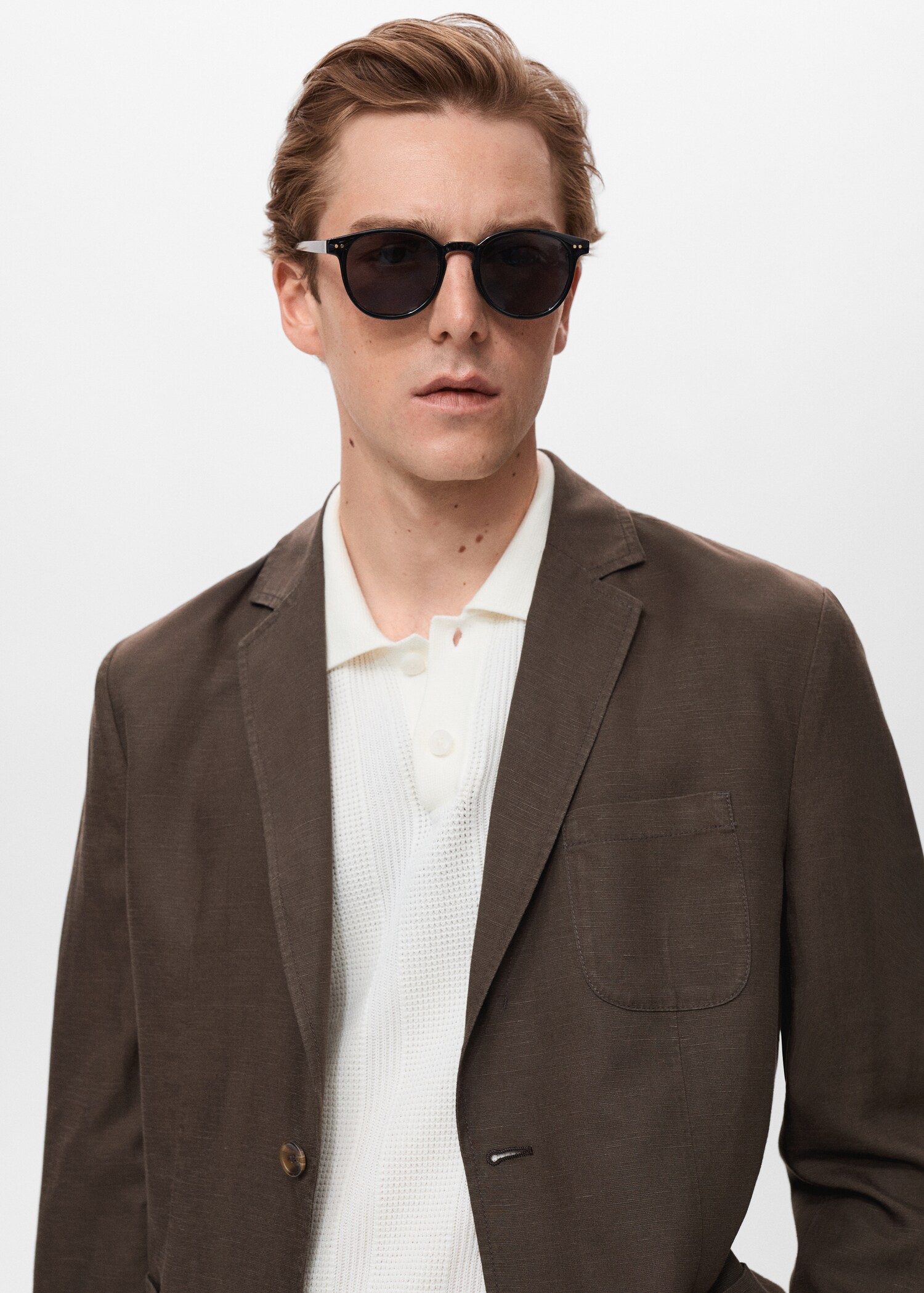 Slim Fit Anzugjacke aus Leinen - Detail des Artikels 1