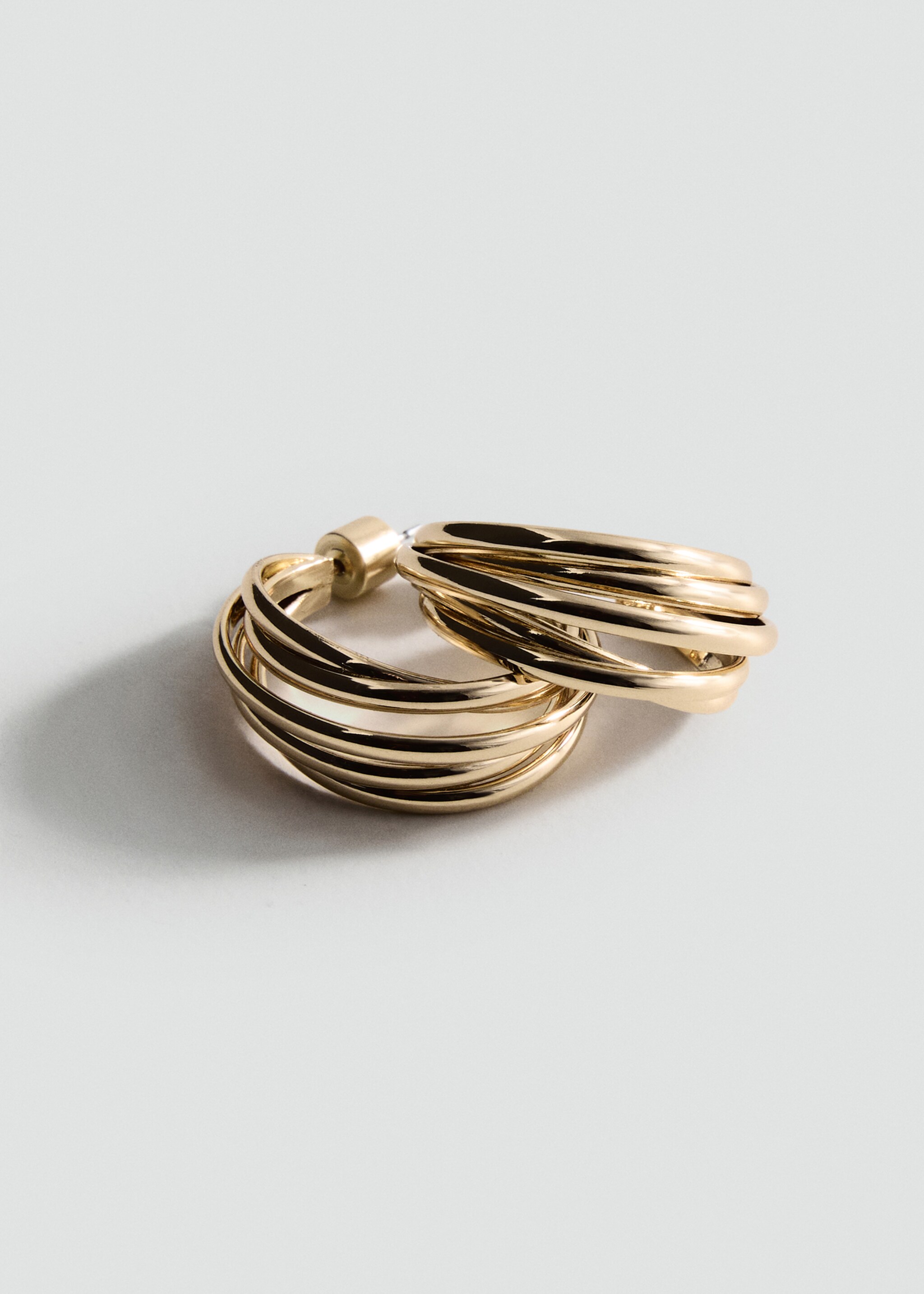 Intertwined hoop earrings - Medium plane