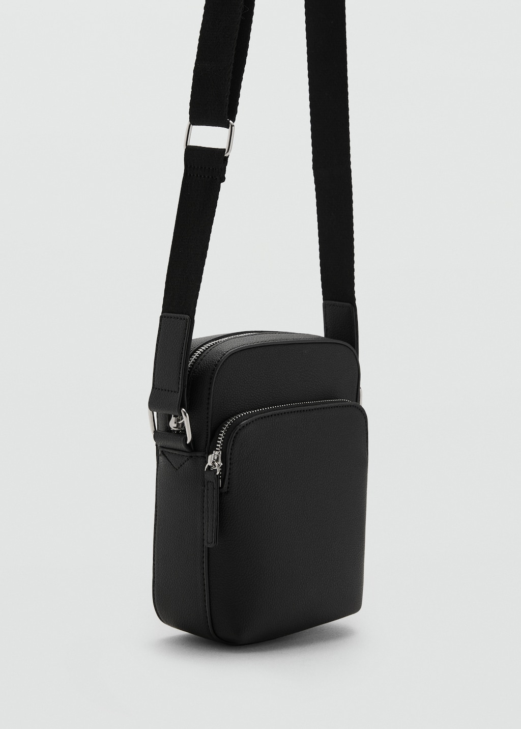 Patent faux-leather shoulder bag